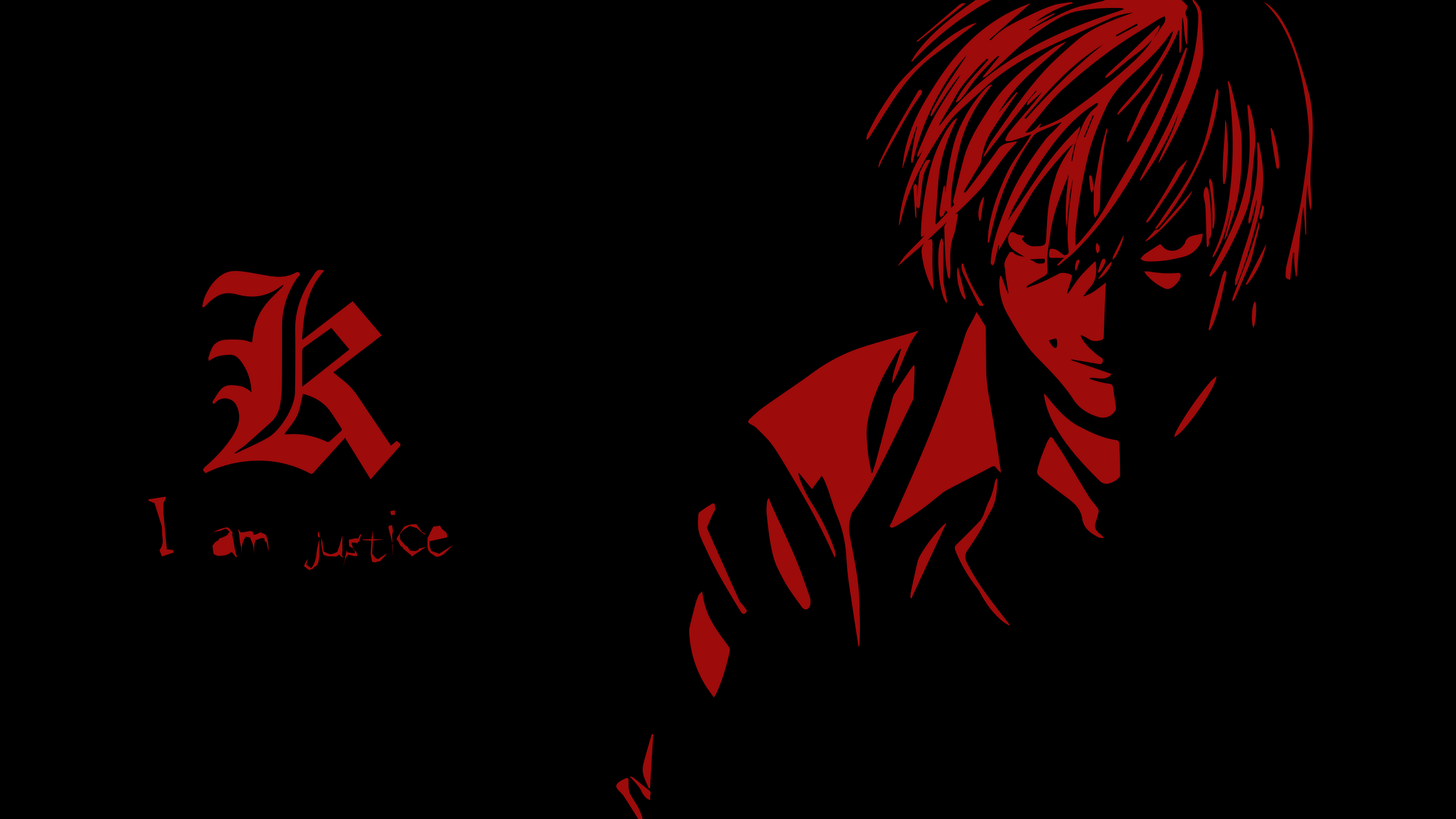 2560x1440 Light Yagami Wallpaper 4K, 5K, Death Note, Black background