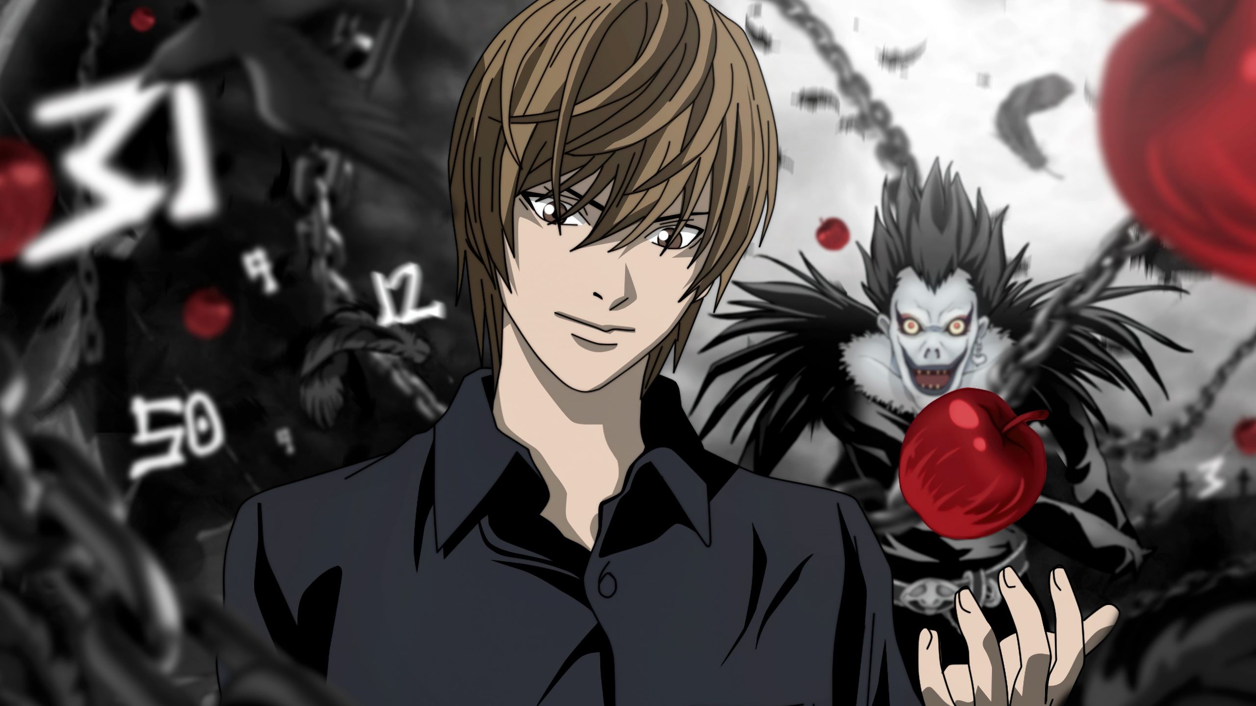 2560x1440 Death Note Wallpaper 4K, Light Yagami, Fan Art