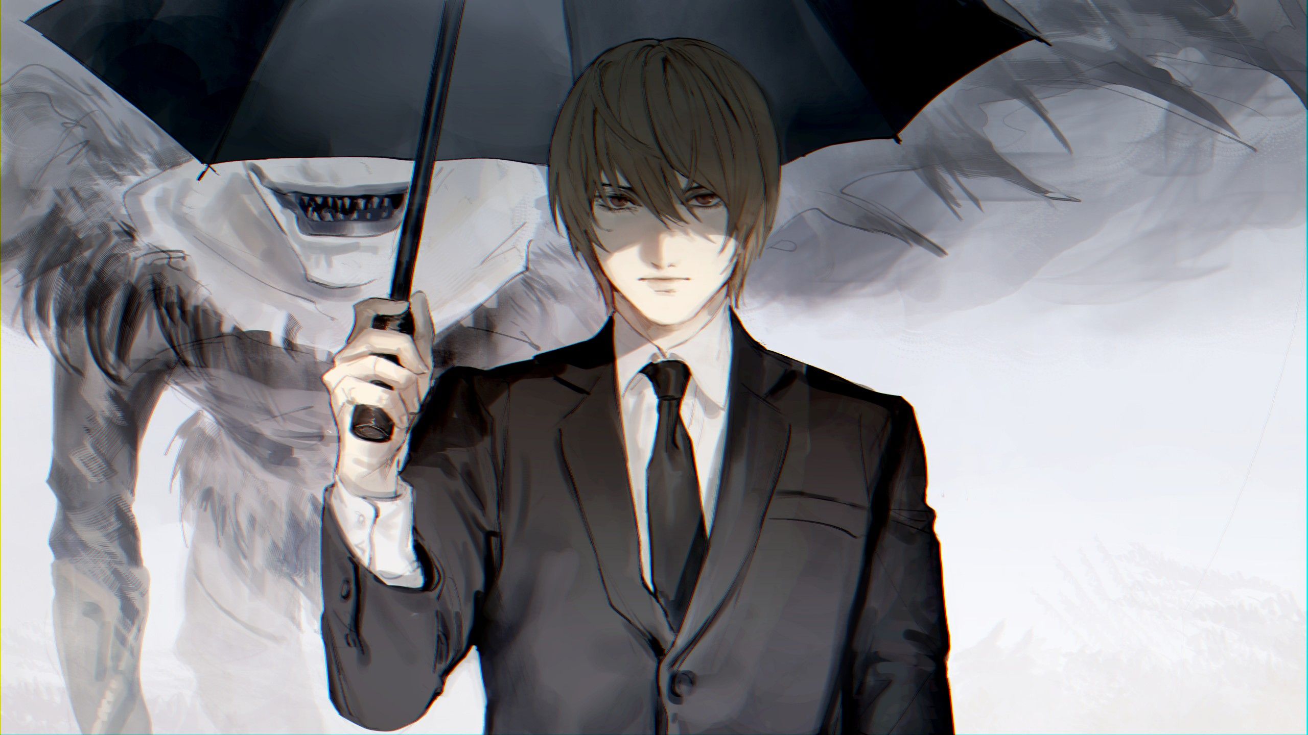 2560x1440 Ryuk Yagami Raito 4K HD Death Note Wallpaper
