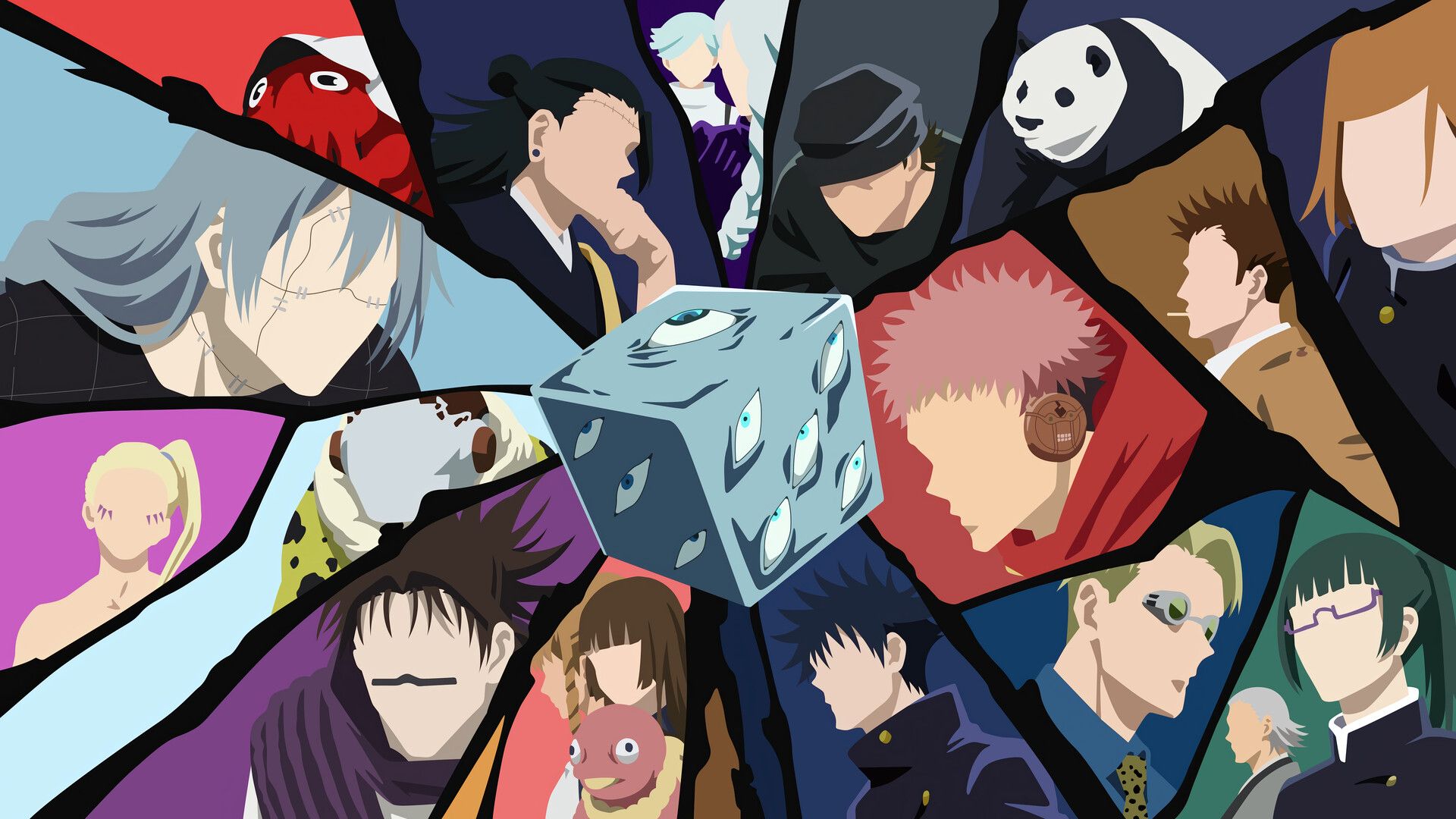 1920x1080 Jujutsu Kaisen Cube Prison Realm Minimalist Wallpaper 4K HD PC l