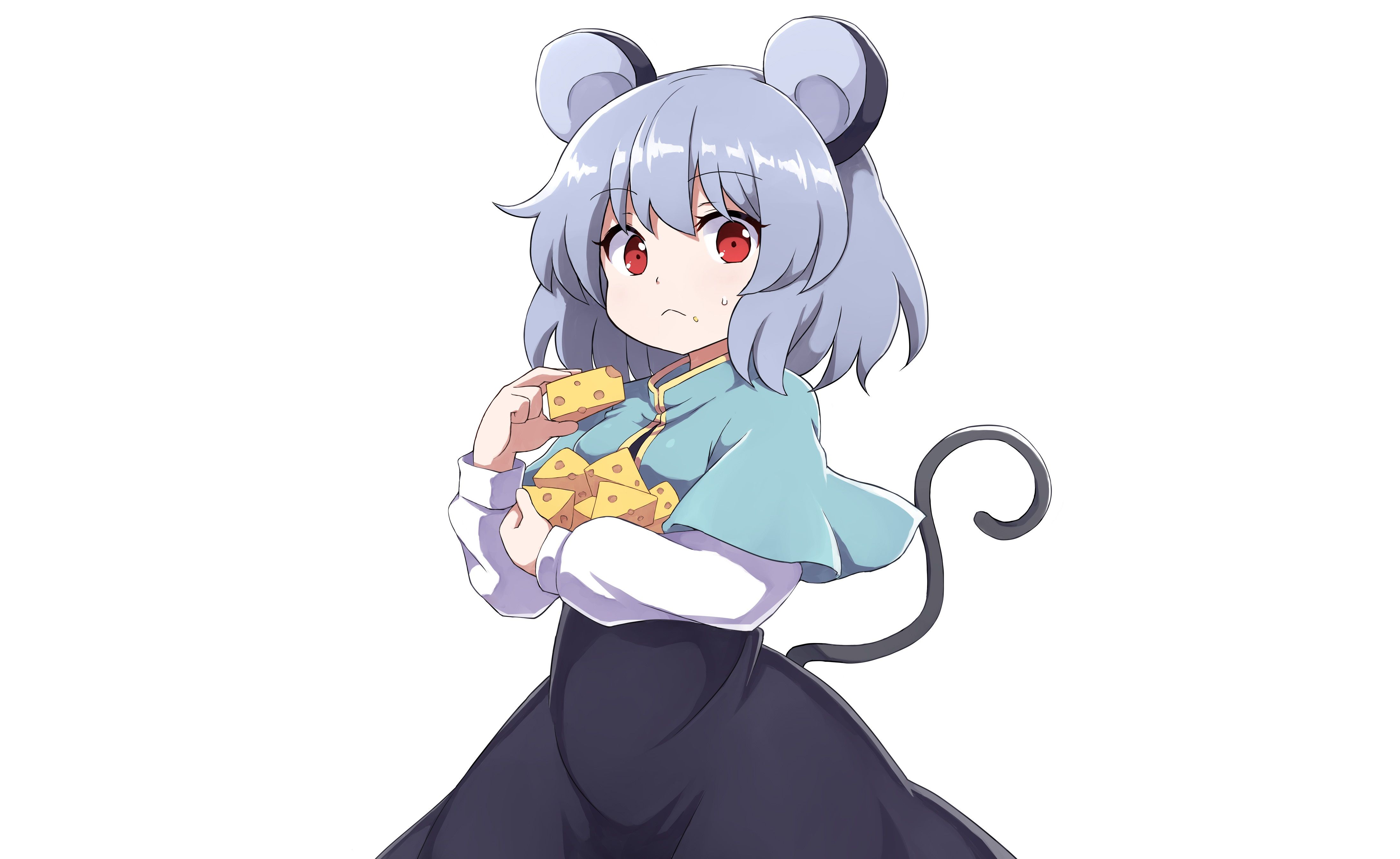 4392x2696 Phone wallpaper: Anime, Touhou, Animal Ears, Grey Hair, Nazrin (Touhou), Red Eyes, Short Hair 990373
