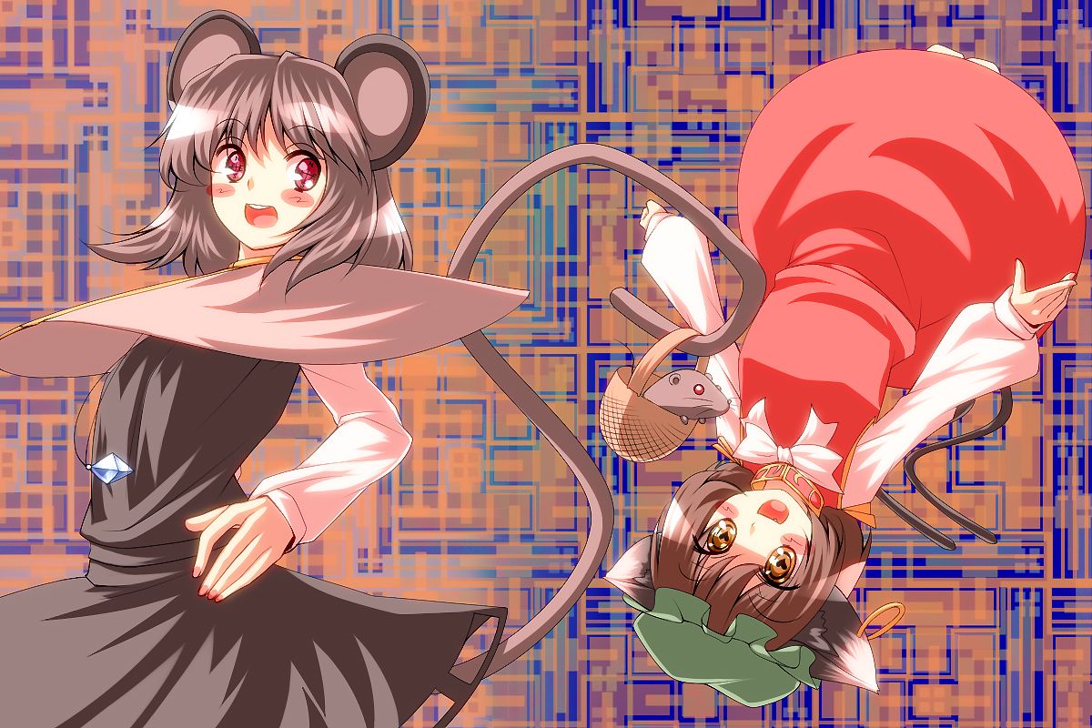 1200x800 Desktop wallpaper: Anime, Touhou, Chen (Touhou), Nazrin (Touhou) 4K free download for PC. 1434800