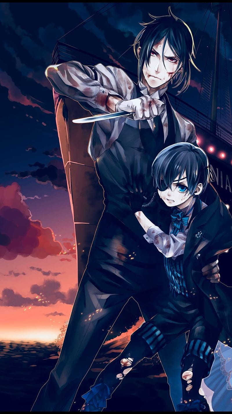 800x1423 Kuroshitsuji, black, butler, HD phone wallpaper