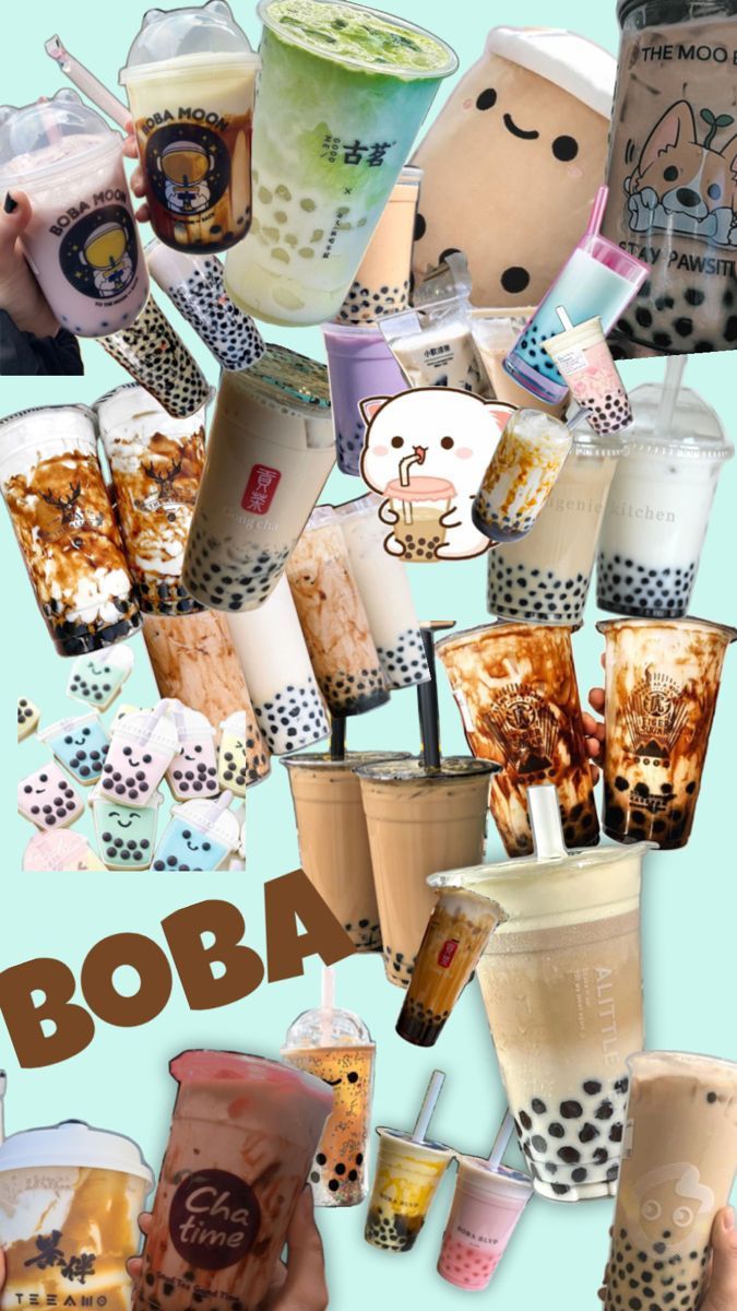 675x1200 Boba(Bubble Tea) Collage. Tea wallpaper, Bubble tea boba, Boba drink