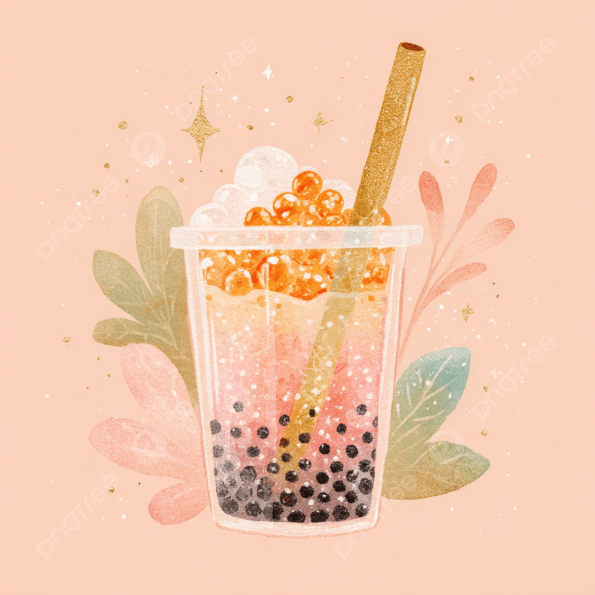 1200x1200 Bubble Tea With Tapioca Pearls Sweet Milk And Chewy Bubbles, Bubble Tea, Tapioca, Sweet Background Image And Wallpaper for Free Download