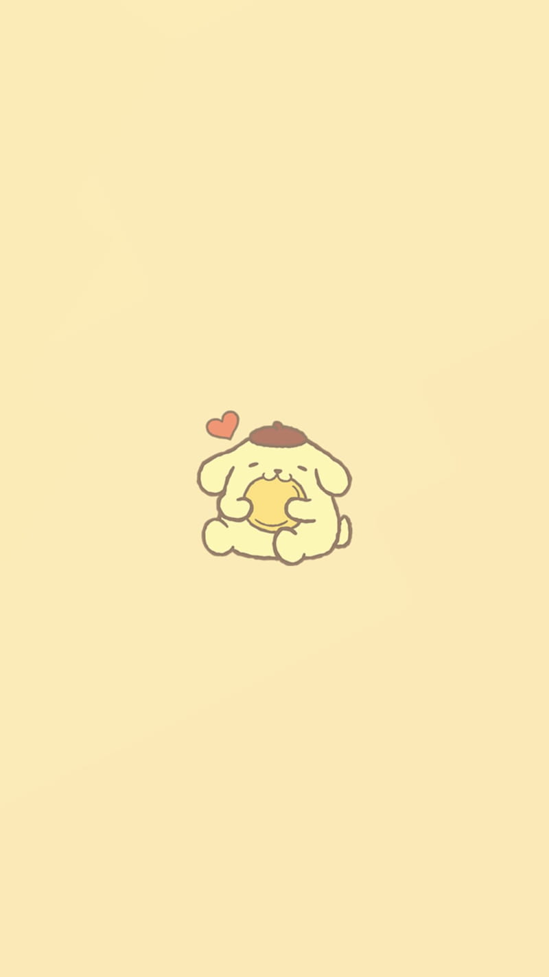 800x1422 Pompompurin, aesthetic, cute, doggy, hawaii, sanrio, yello, HD phone wallpaper