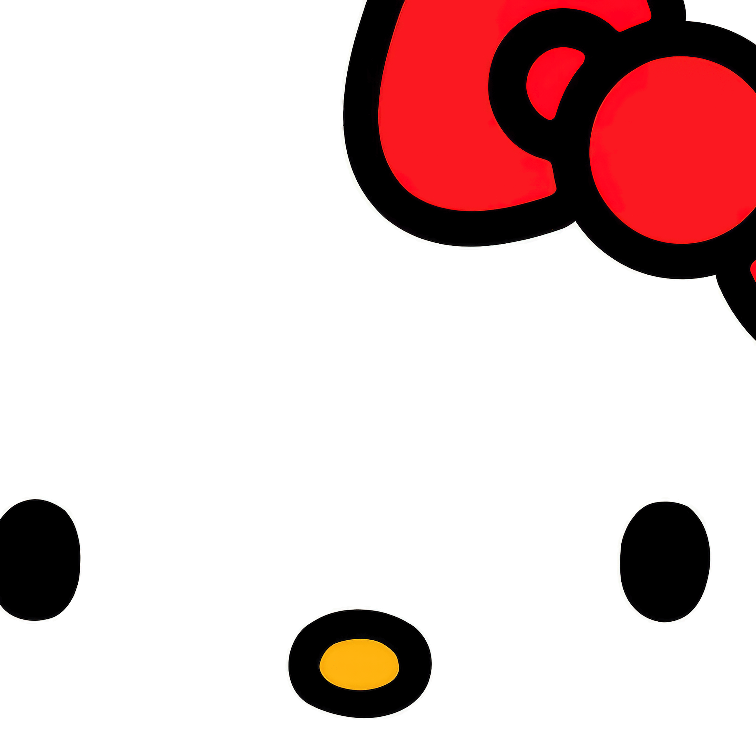 2560x2560 Hello Kitty Wallpaper 4K, White background, Minimalist, 5K