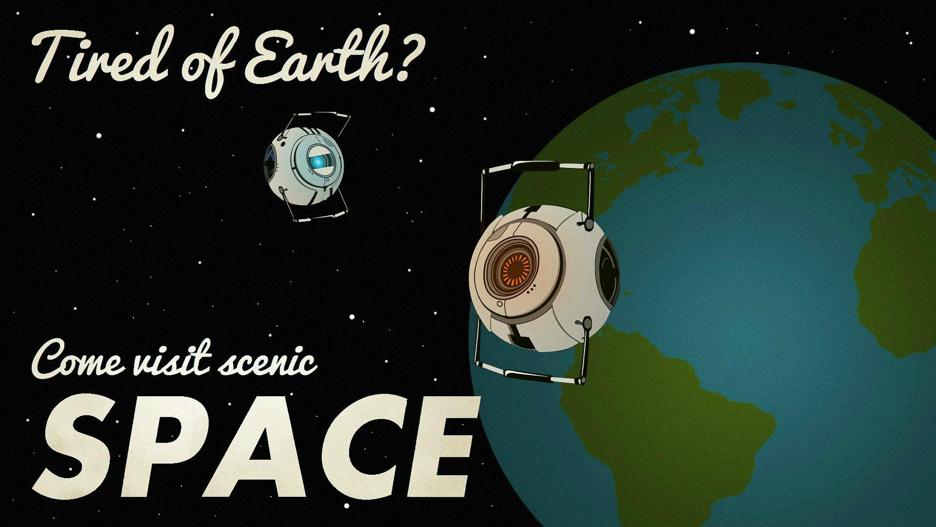 1920x1080 Portal Ad Come Visit Space HD Wallpaperx1080