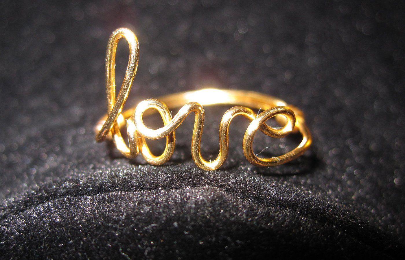1400x900 Gold Love Ring Wallpaper Picture 60236 1400x900px