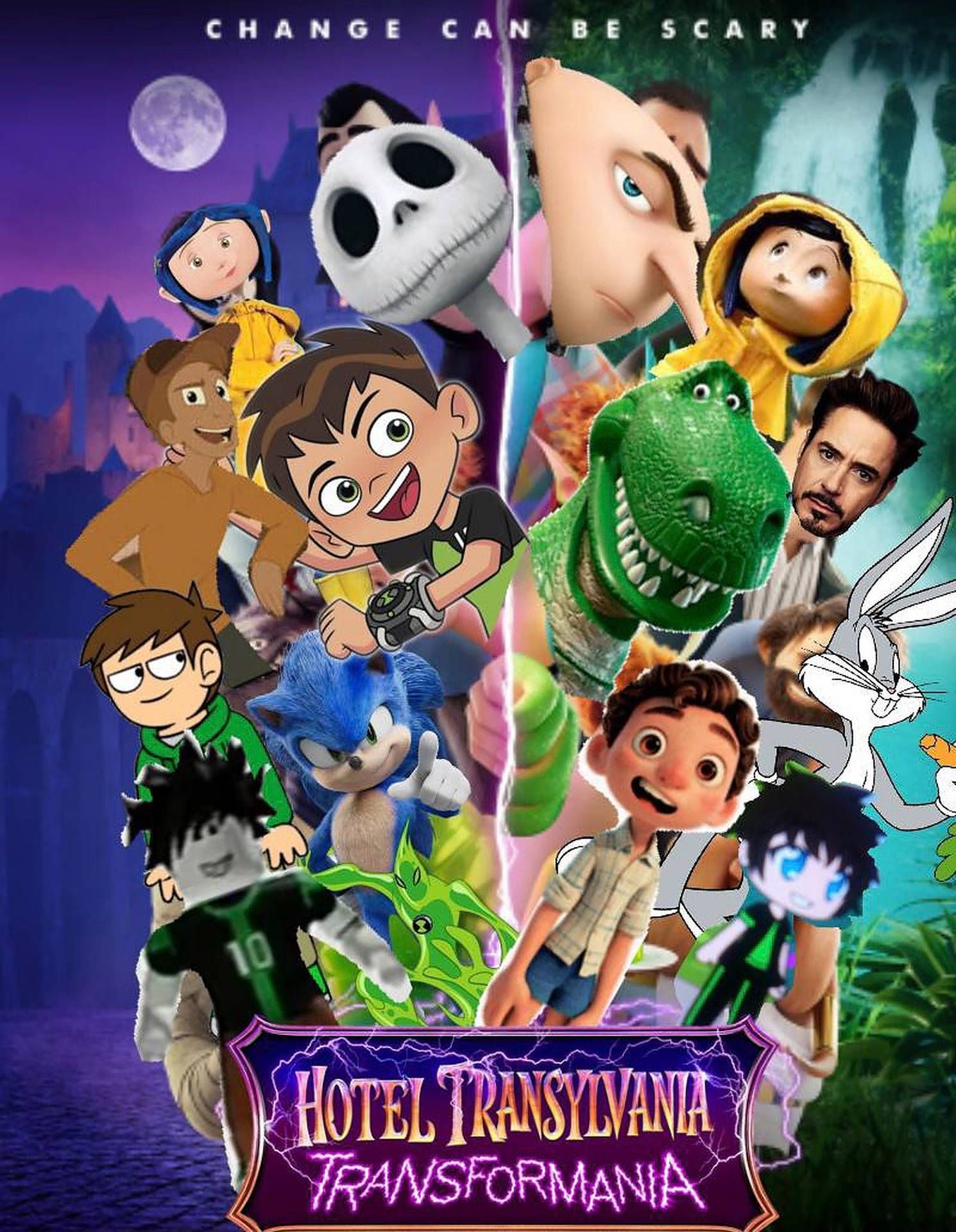 1490x1920 Hotel Transylvania Transformania Parody Art Wallpaper