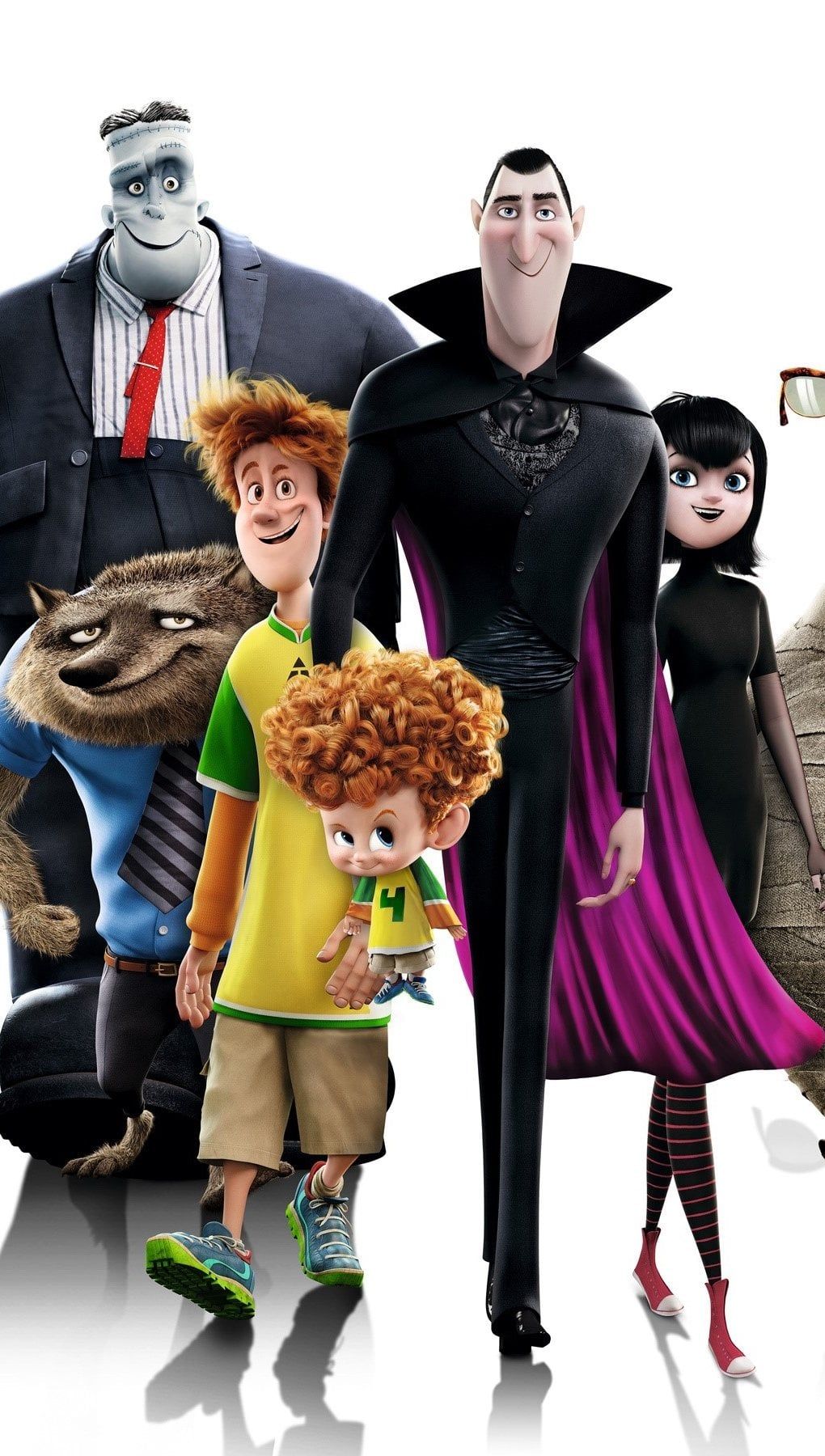 1020x1800 All the characters of Hotel Transylvania 2 Wallpaper 2K for iPhone and Mobile Phone