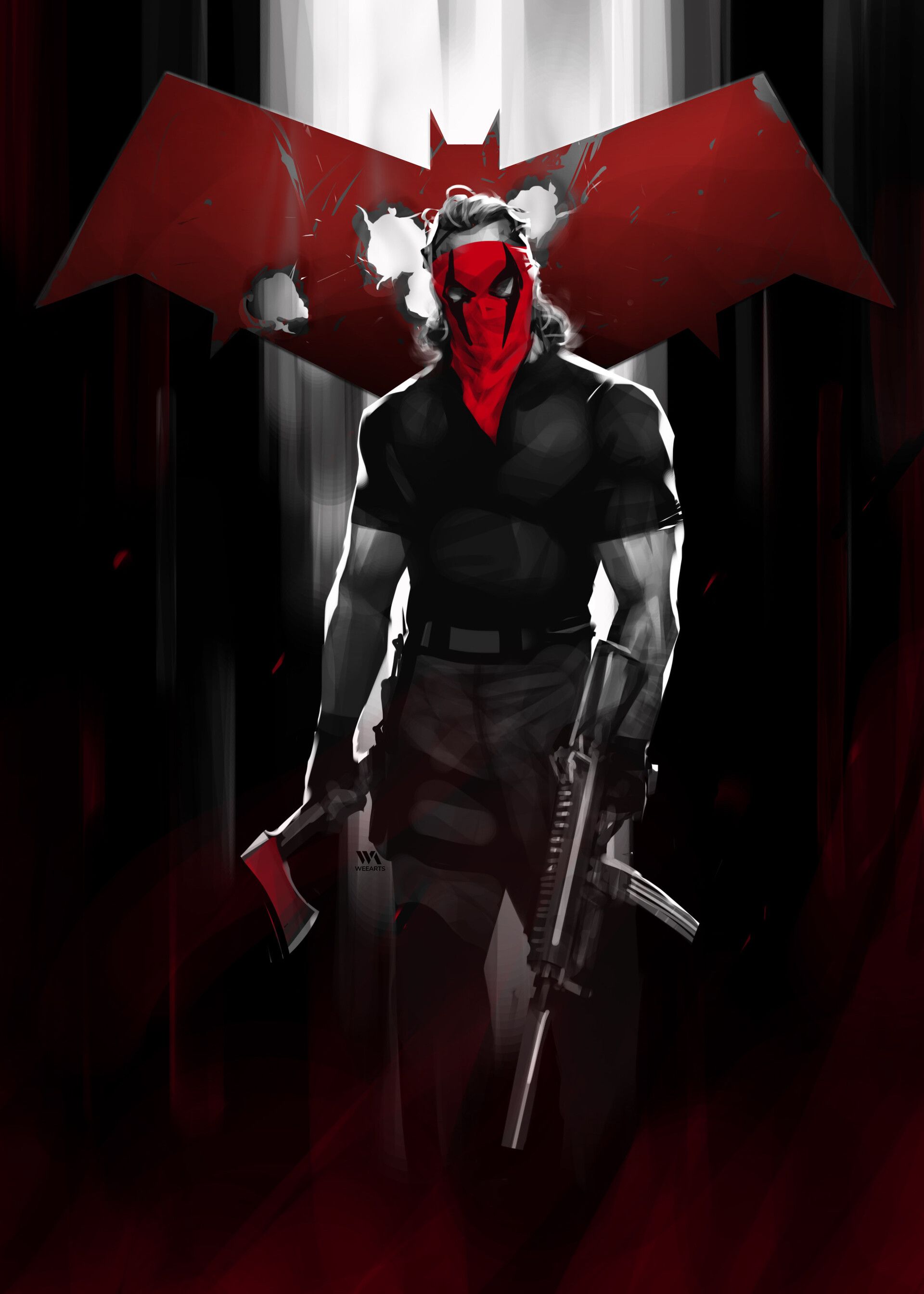 1920x2689 Huy Dinh film poster- “Red Hood vs Grifter: Blood Money”