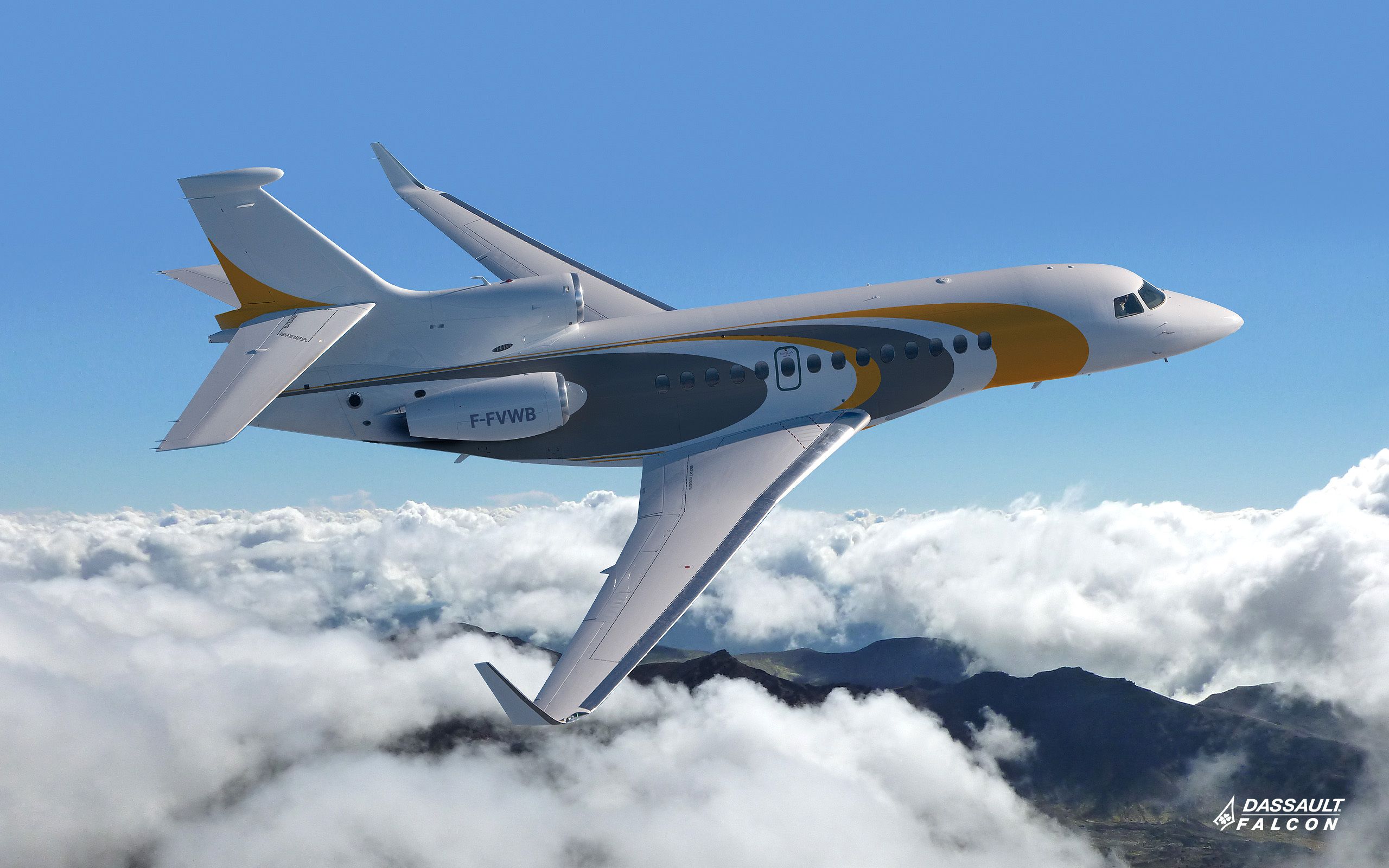 2560x1600 Wallpaper business jet, falcon 7x, Dassault falcon 7x for mobile and desktop, section авиация, resolution 2560x1600