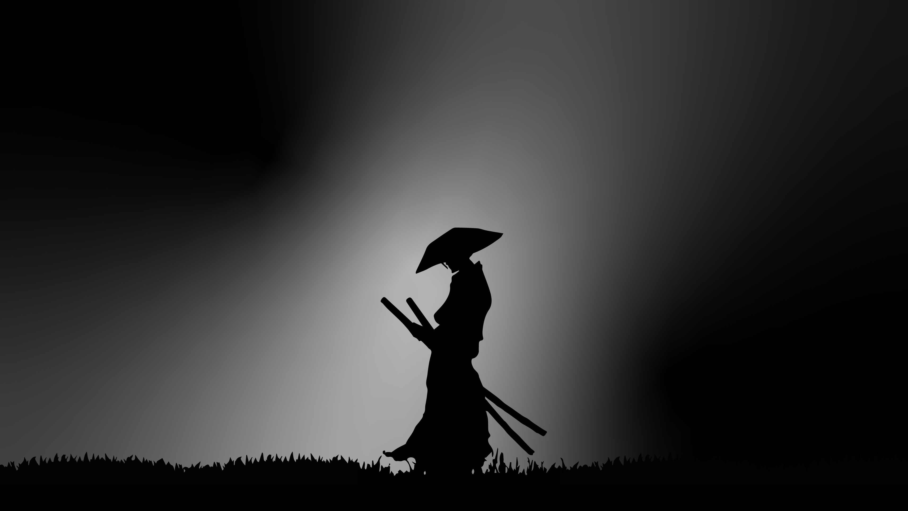 3840x2160 Silhouette of a Solitary Samurai