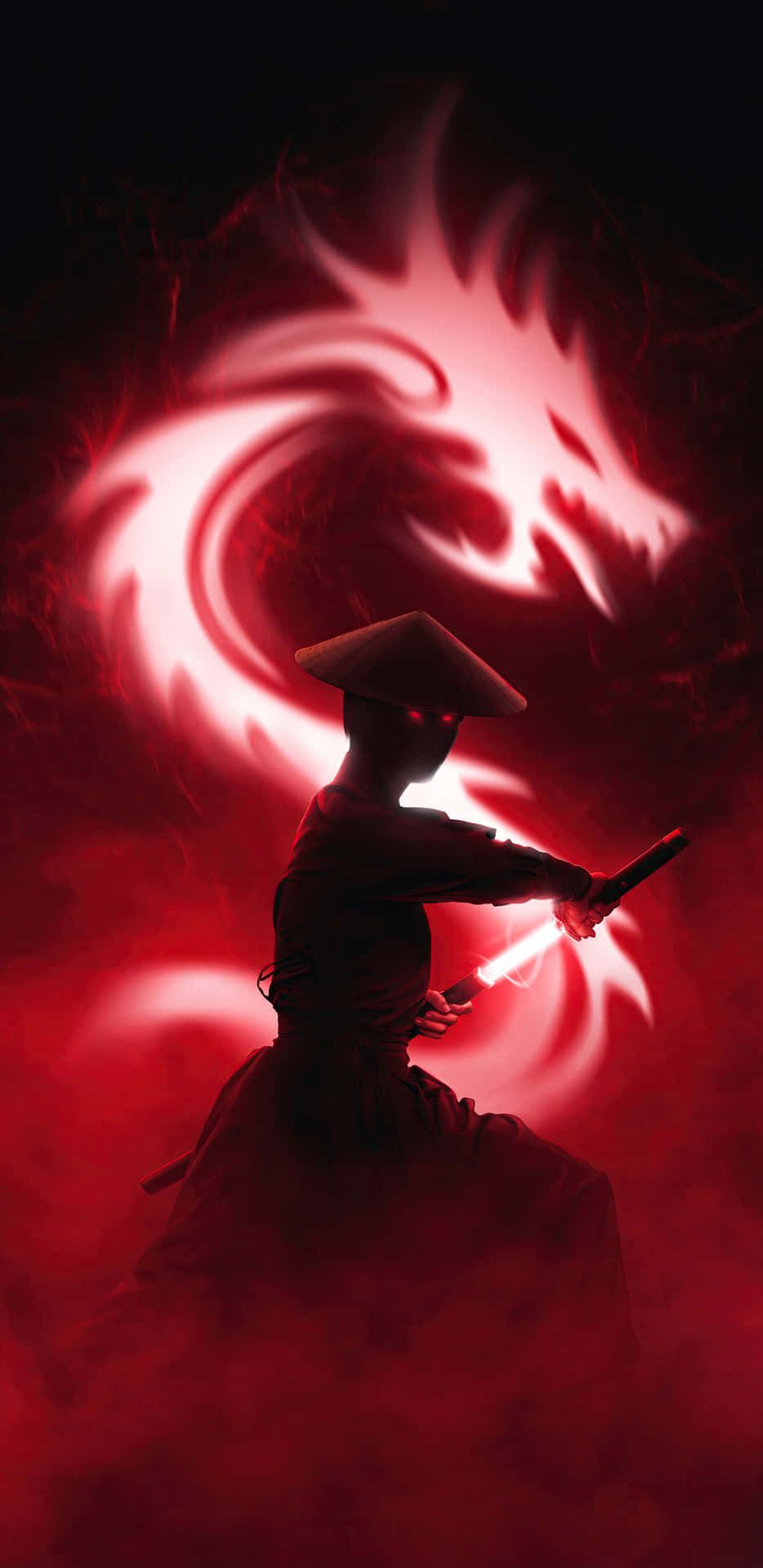 934x1920 Dragon Samurai Wallpaper