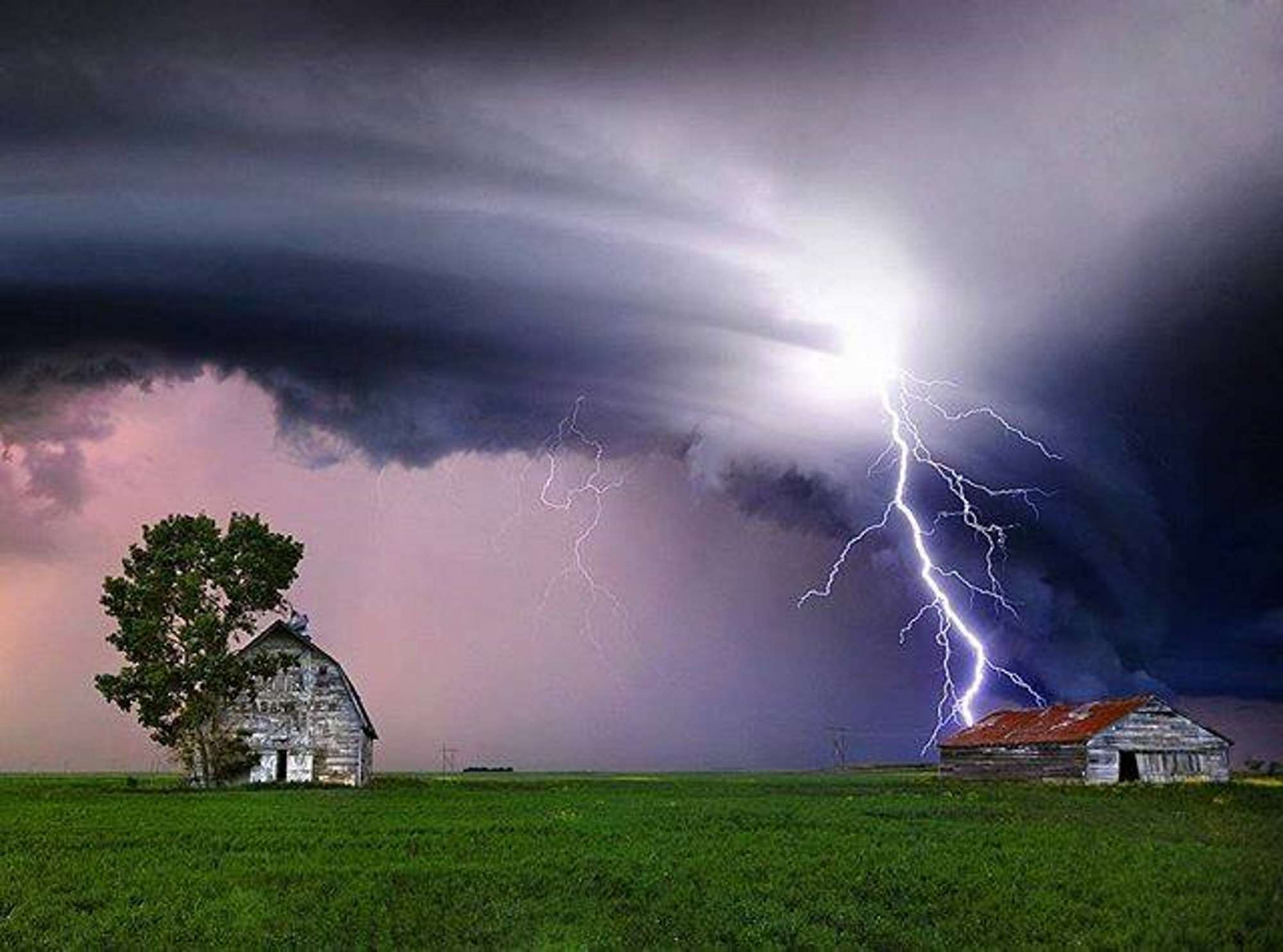2000x1484 abandoned, lightning, lightning strike, old farm, saskatchewan prairie, storm wallpaper. Mocah.org HD Wallpaper