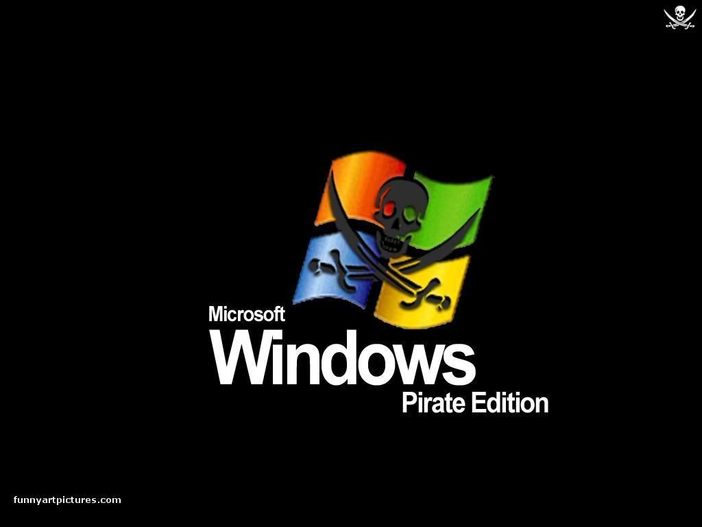 1024x768 Desktop wallpaper, Windows pirate flag desktop, funny