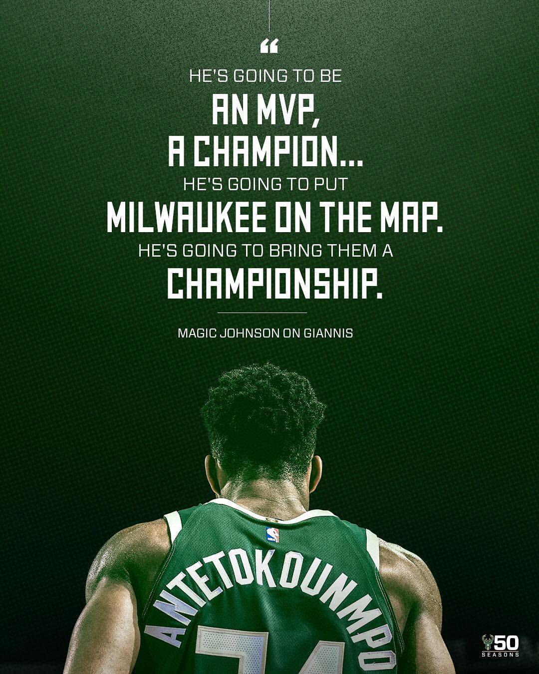 1080x1350 Magic Johnson had high remarks about Giannis. Nba