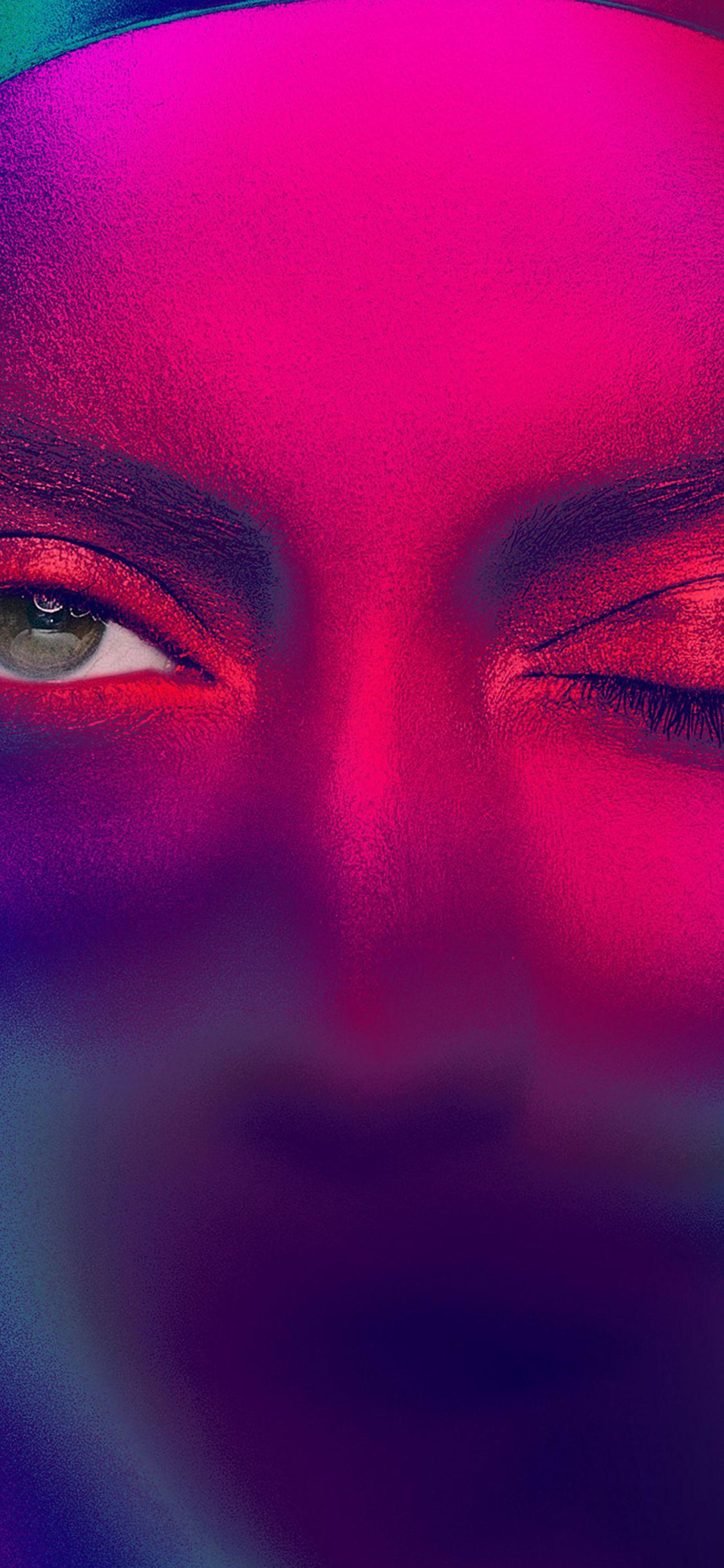 1125x2436 iPhone X wallpaper. eye rainbow color