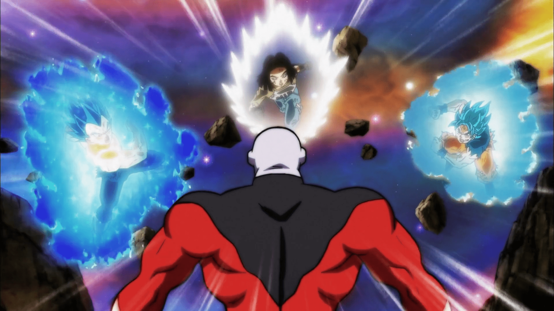 1920x1080 Vegeta, C 17 And Son Goku VS Jiren HD Wallpaper