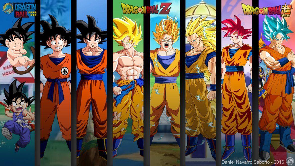 1191x670 Goku Evoluciones DB Super Wallpaper