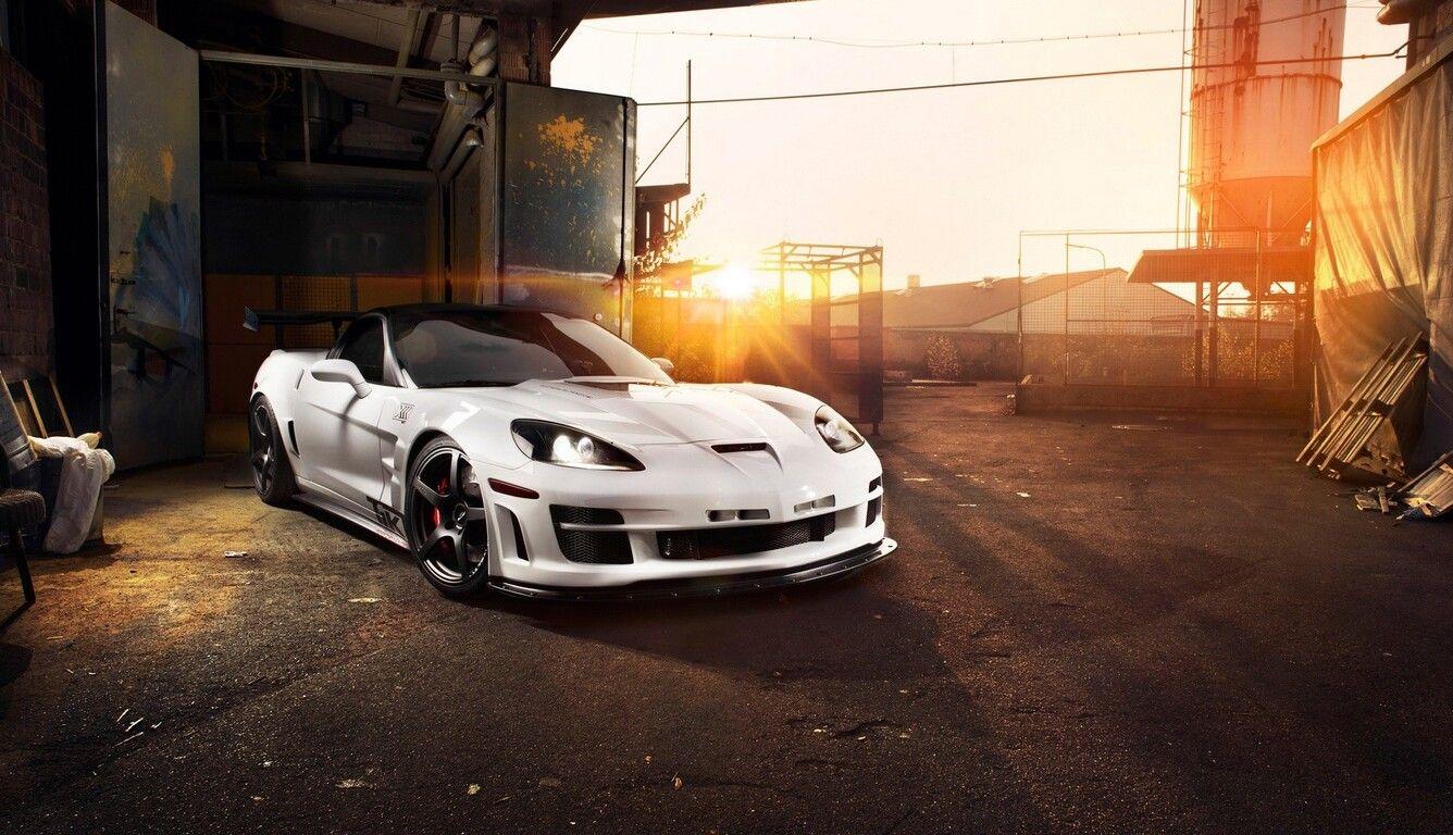 1336x768 Chevrolet Corvette White Laptop HD HD 4k Wallpaper