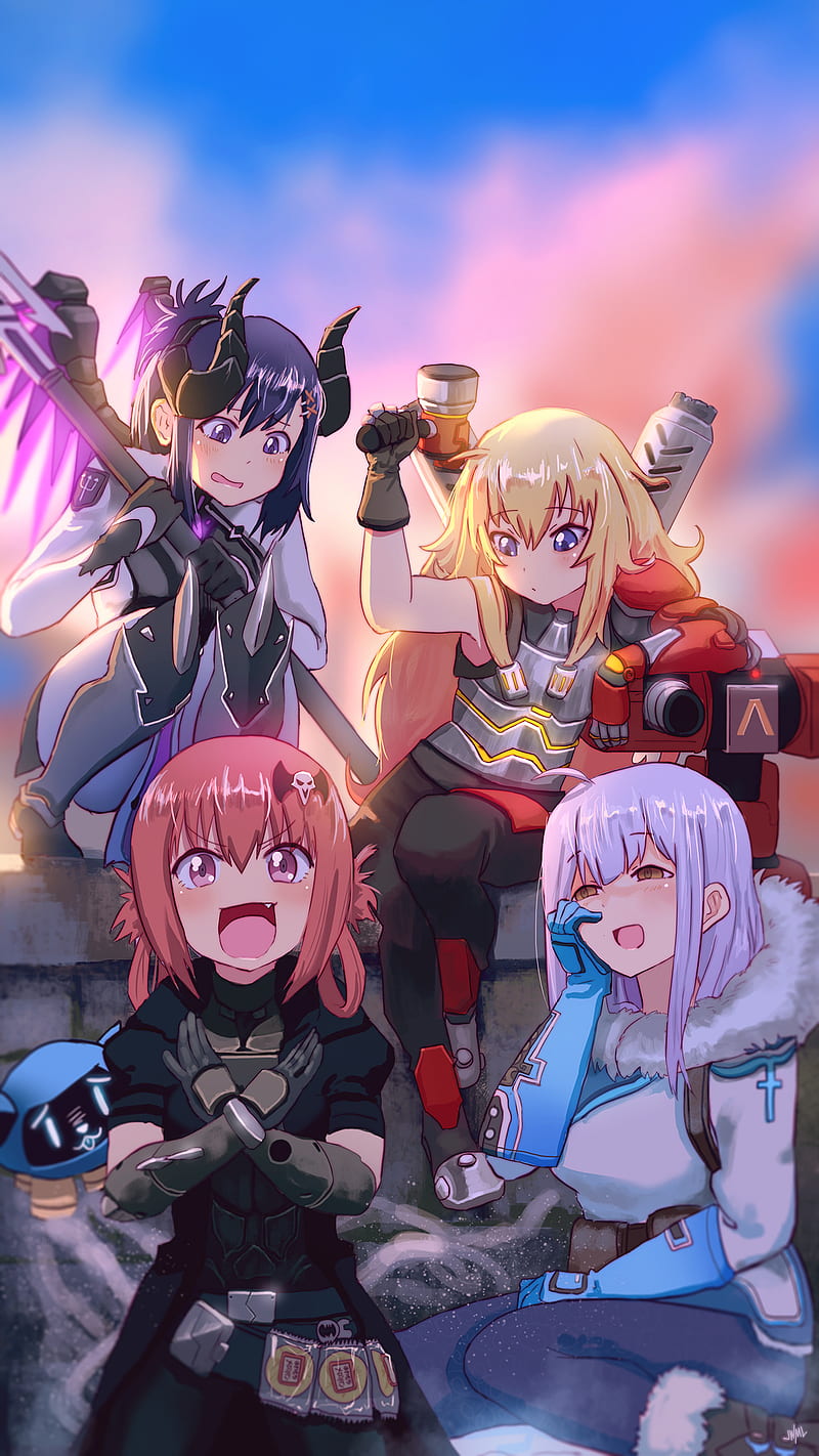 800x1422 Gabriel Dropout, anime, girls, overwatch, raphie, satanichia, vignette, HD phone wallpaper