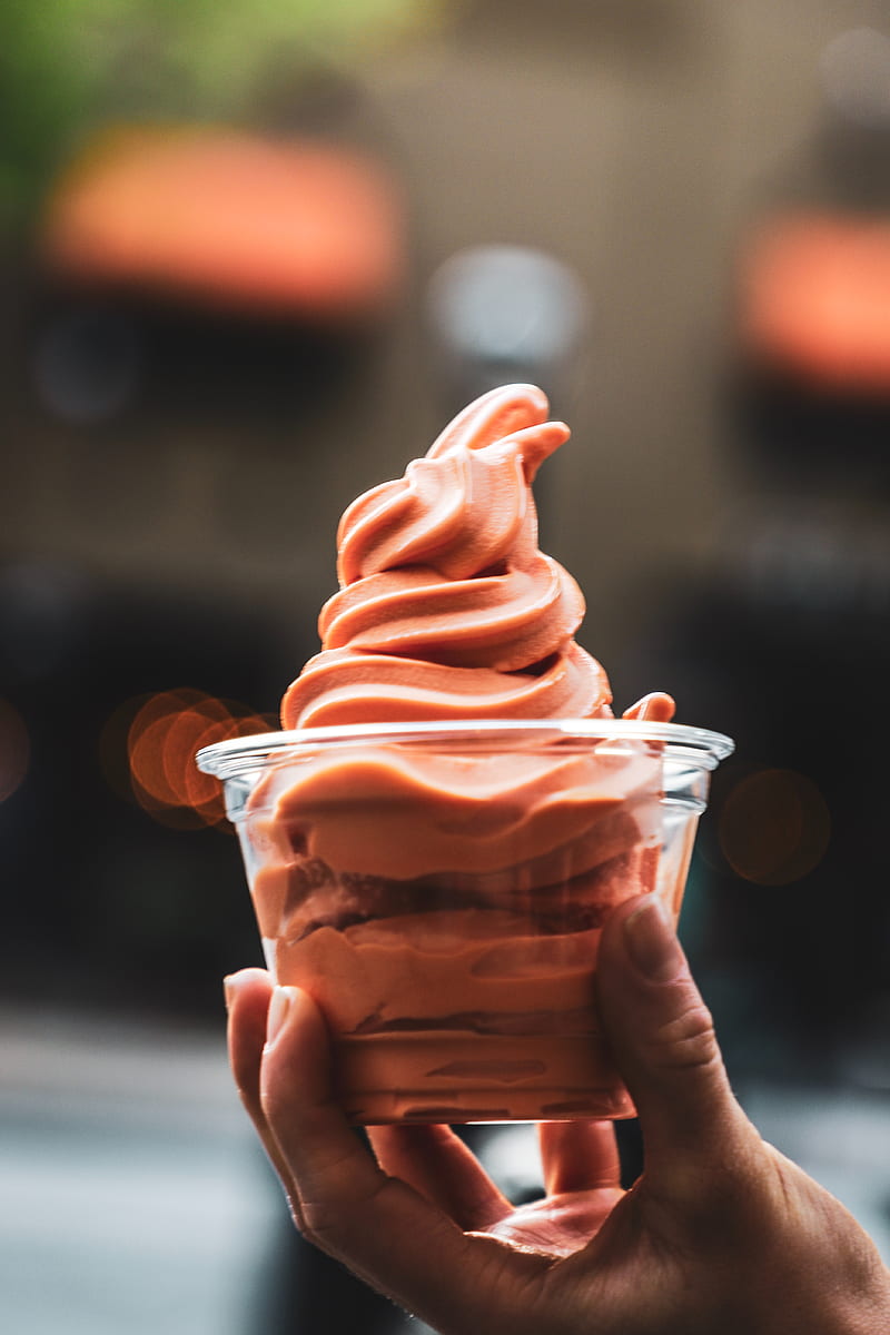 800x1200 Ice cream, dessert, sweet, hand, cup, HD phone wallpaper