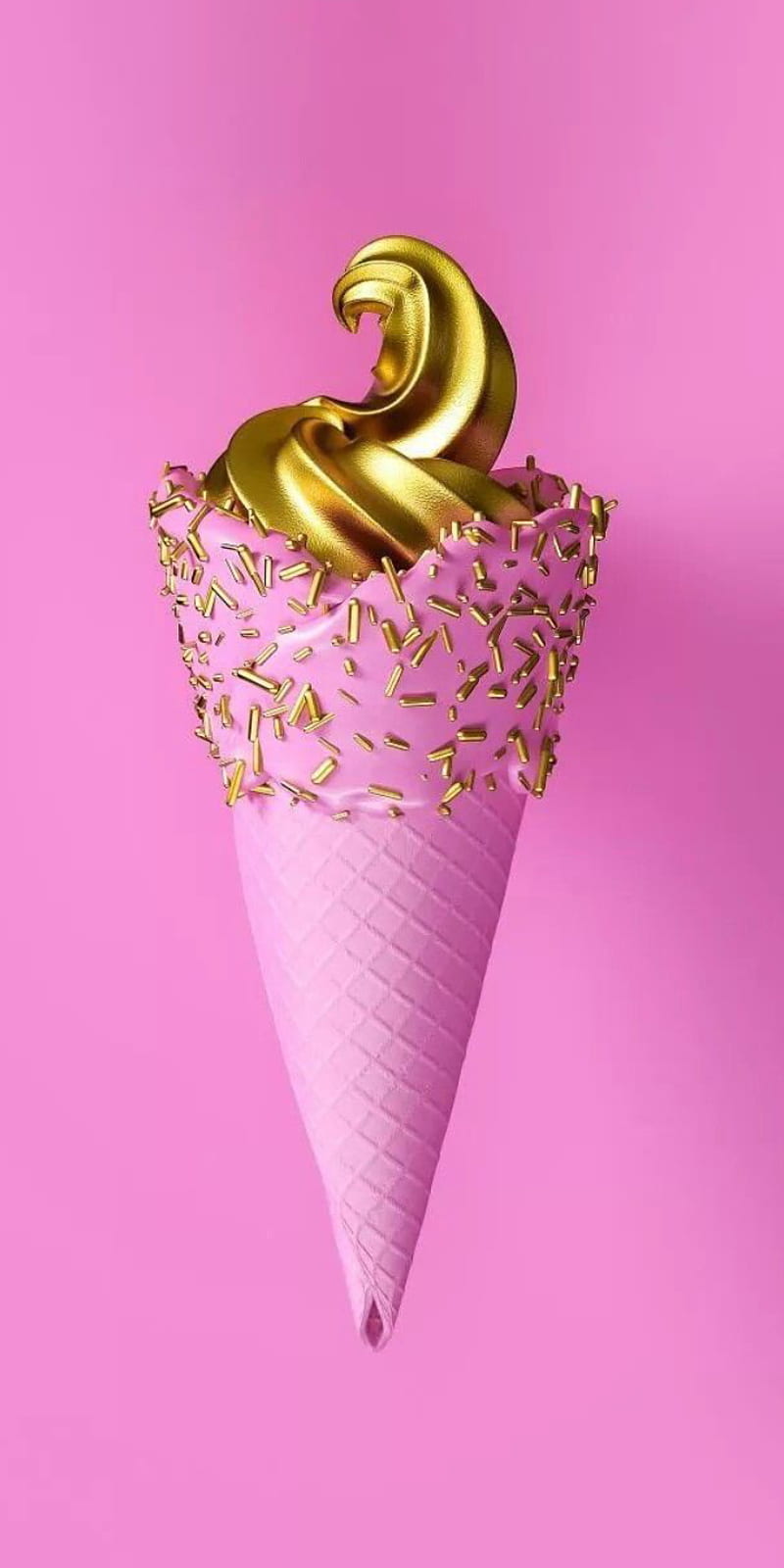 800x1600 Ice cream, gold, cup, HD phone wallpaper