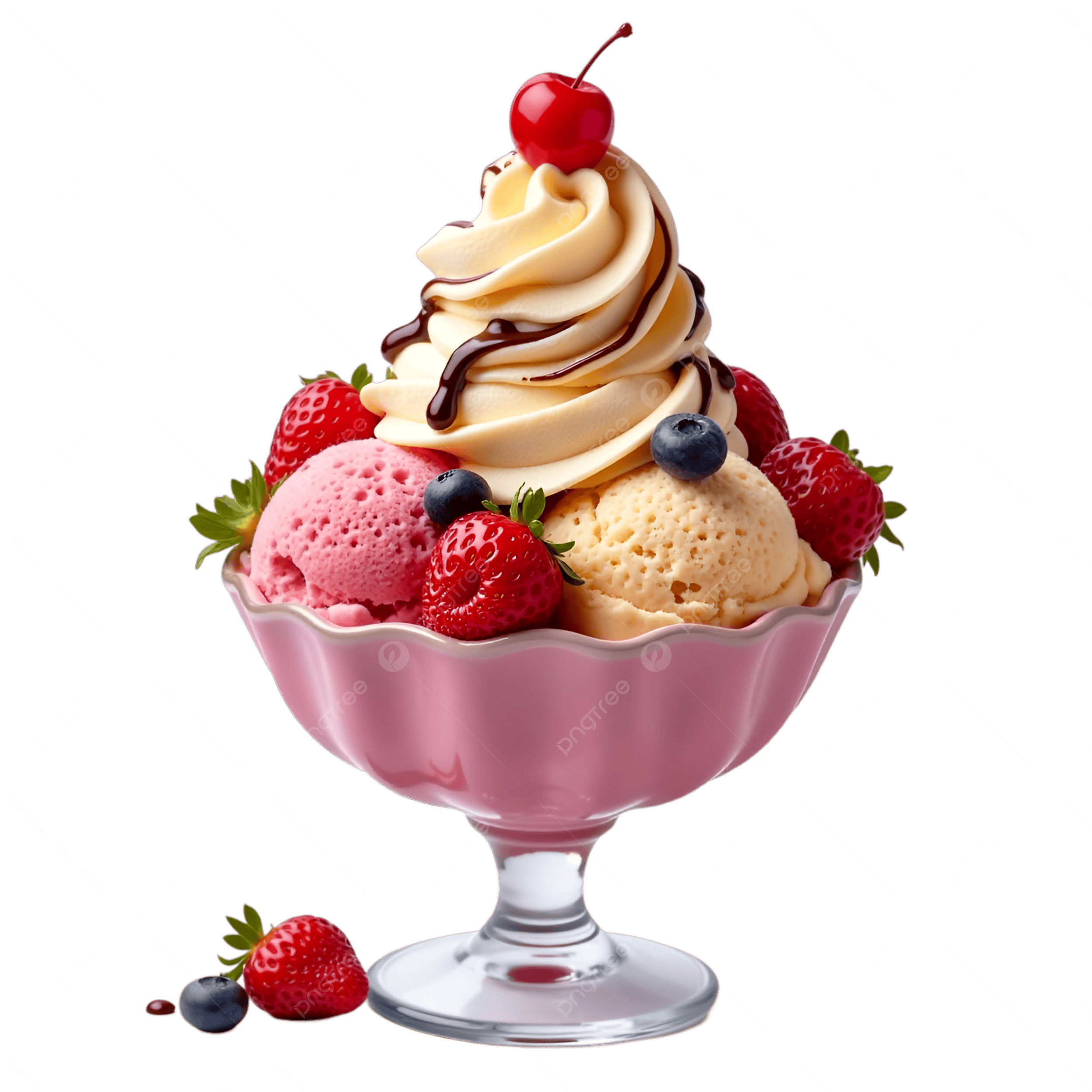 2500x2500 Mouthwatering Ice Cream Cup With Waffle Cone And Fruity Sorbet Clipart Illustration, Creamy Frozen Dessert, Waffle Cup Ice Cream, Fresh Sorbet PNG Transparent Image and Clipart for Free Download