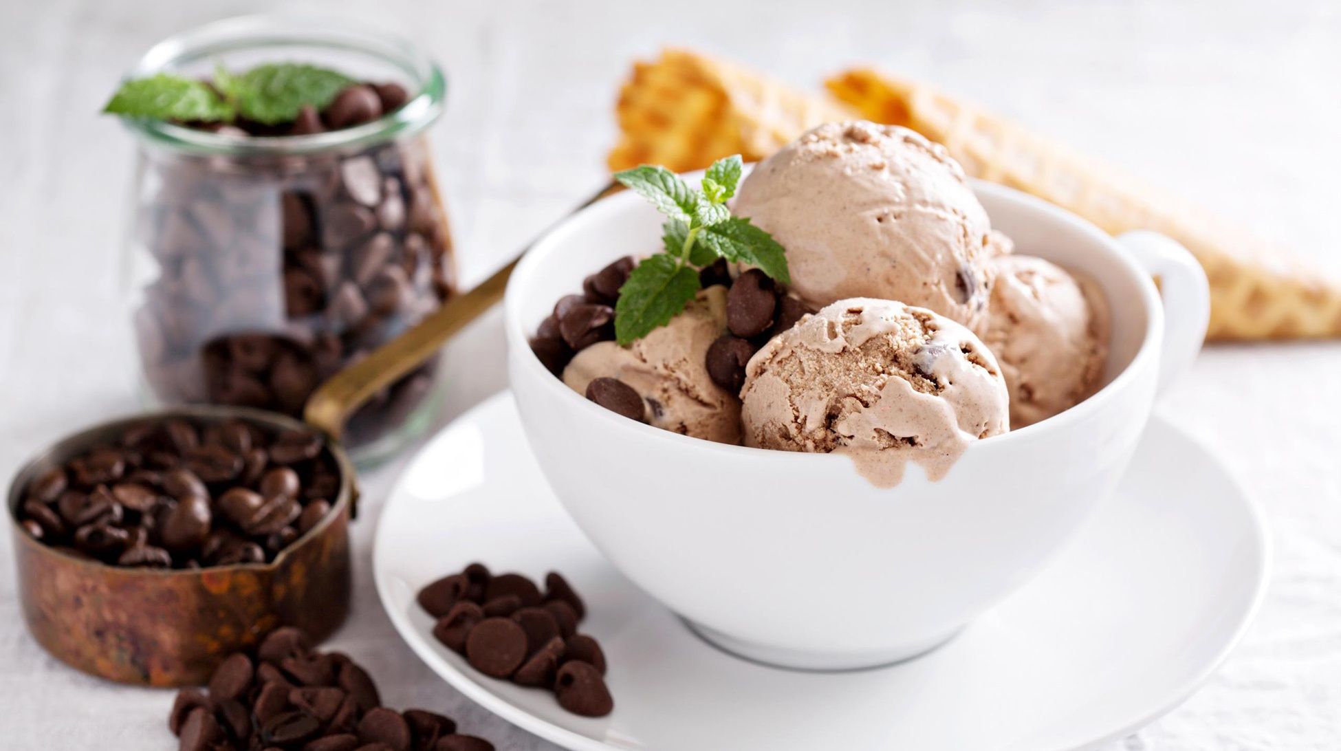 1950x1092 Phone wallpaper: Food, Ice Cream, Chocolate, Still Life 922247