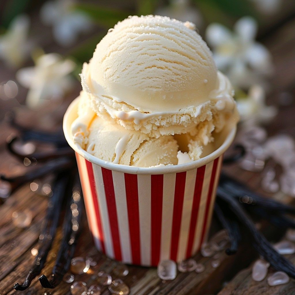1024x1024 Free Vanilla Ice Cream Image, Vanilla, Dessert