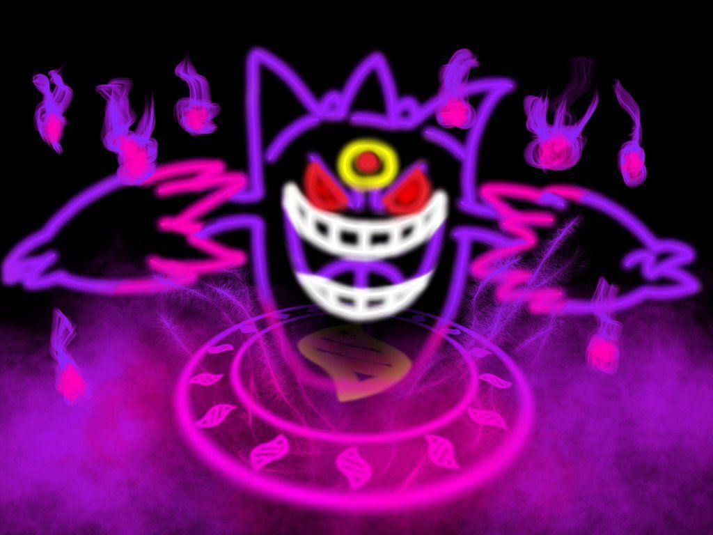 1024x768 Mega Gengar Wallpaper
