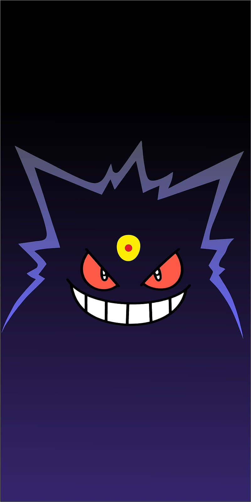 800x1598 HD mega gengar wallpaper