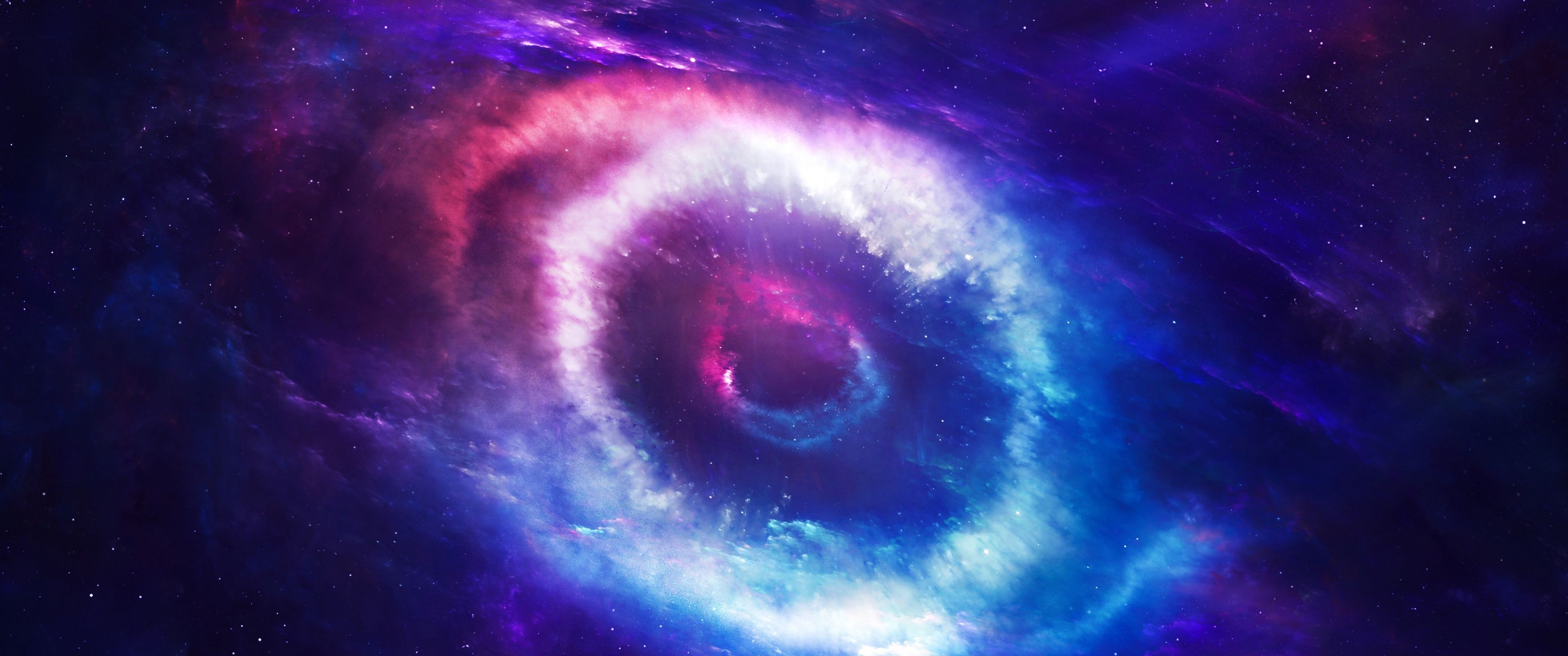 3440x1440 Galaxy Wallpaper 4K, Cosmic, Outer space, Astronomy