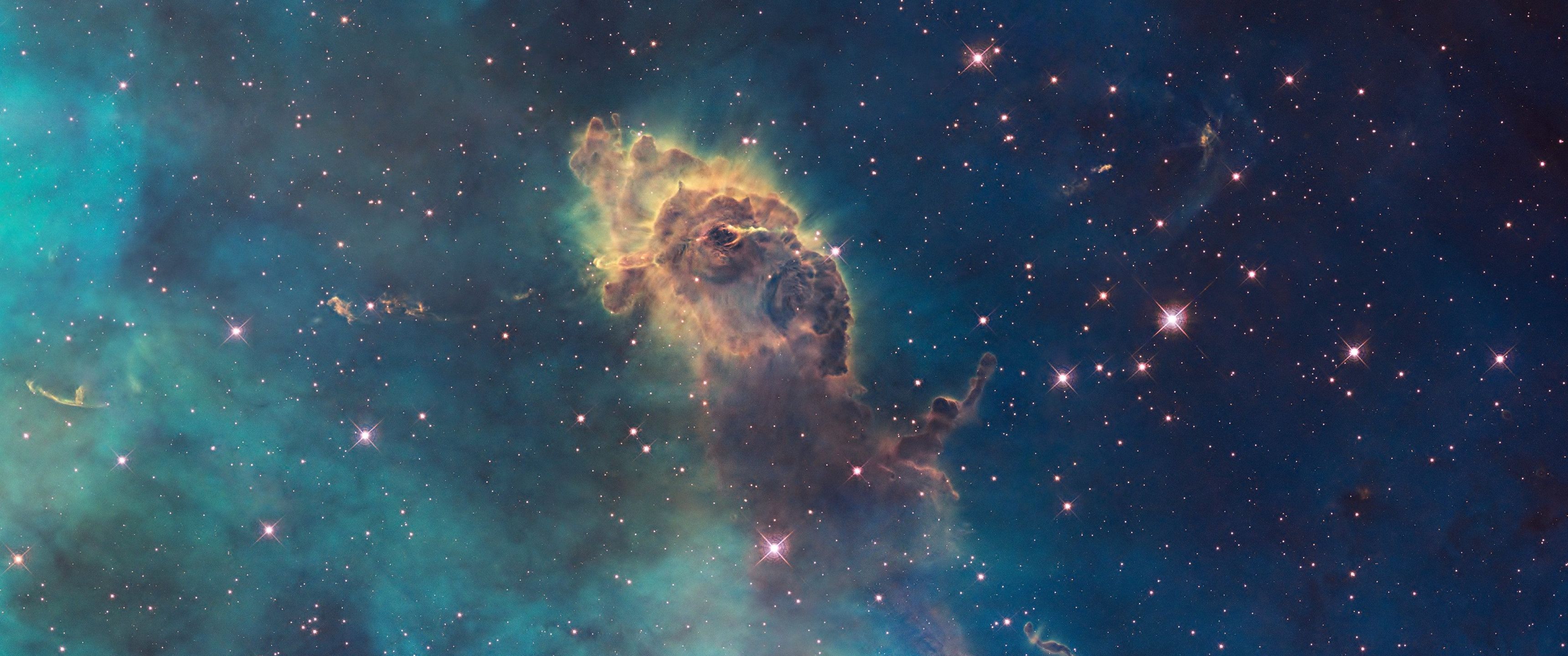 3440x1440 Download Nebula Blue Space Stars, Nebula, Blue, Space, Stars Wallpaper in 3440x1440 Resolution
