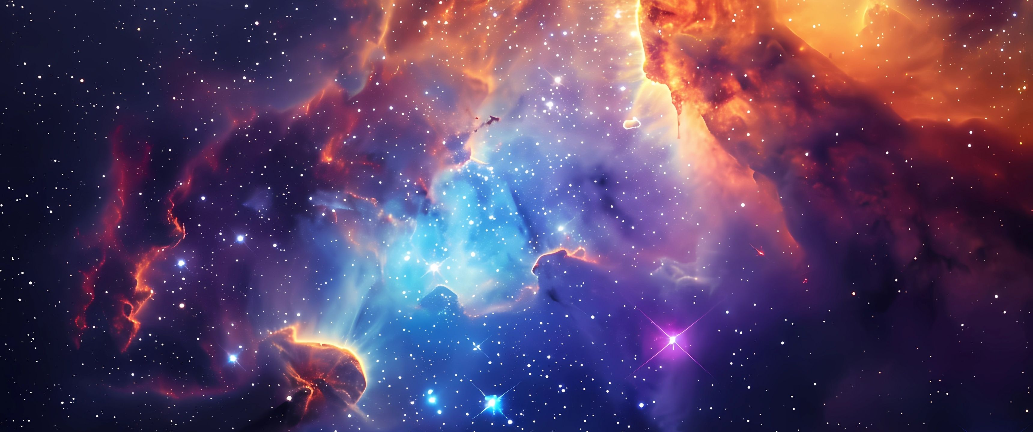 3440x1440 Galaxy Wallpaper 4K, Cosmic phenomena, Nebula, 5K