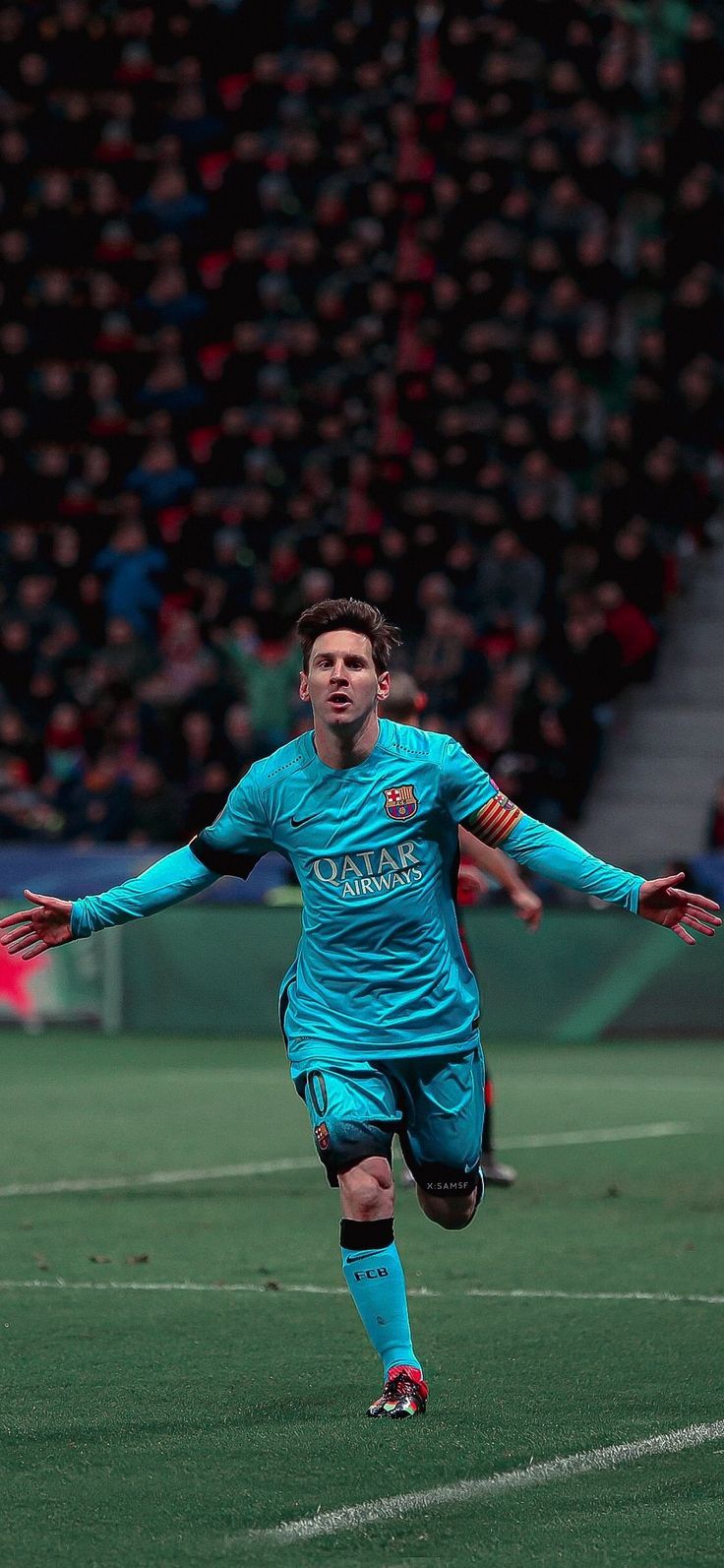 736x1593 4k Wallpaper Messi FC Barcelona 2015