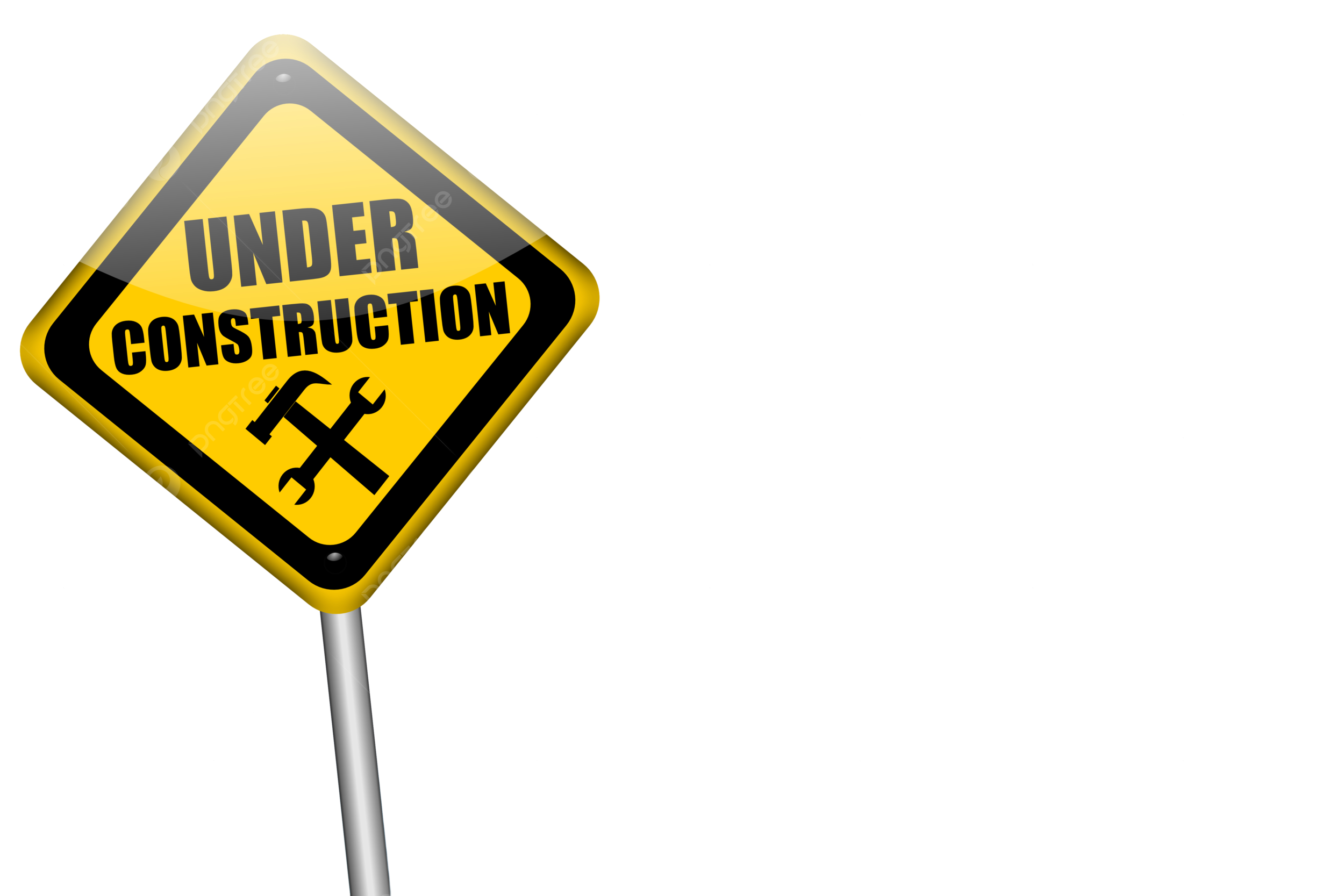2500x1667 Under Construction Sign Web Board, Yellow, Construct, Overhaul PNG Transparent Image and Clipart for Free Download