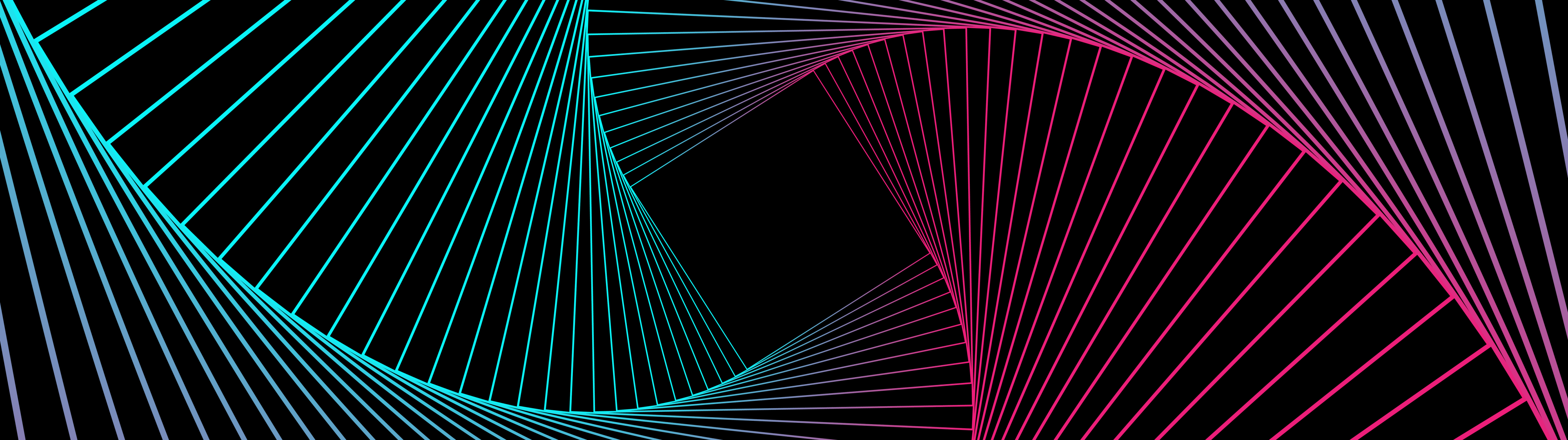 3840x1080 Geometric Wallpaper 4K, Pattern, Spiral, Neon