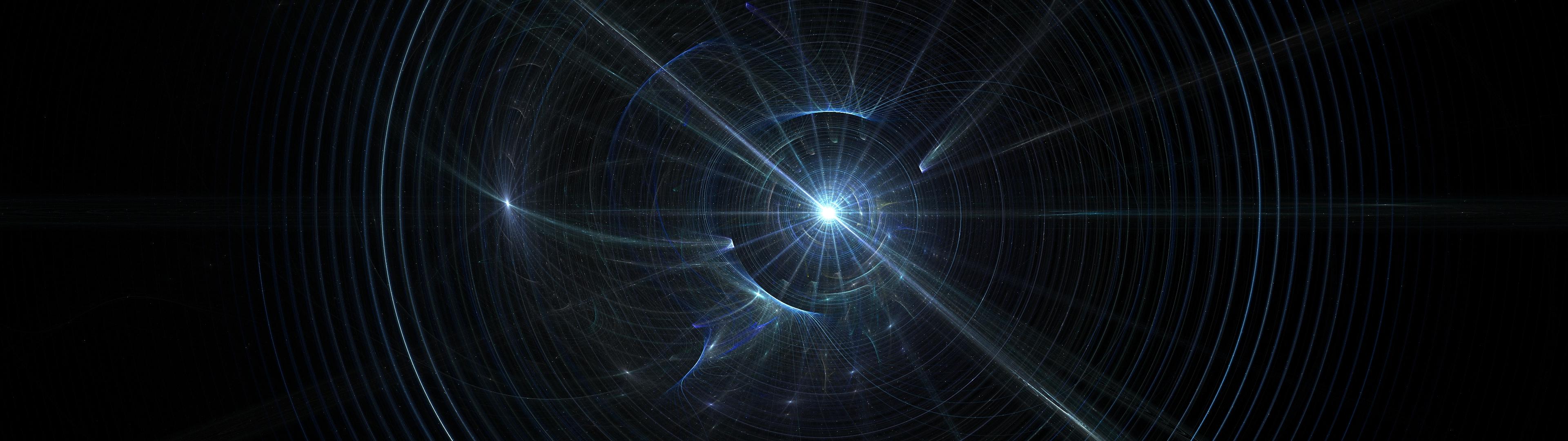 3840x1080 Fractal Dual Screen Wallpaperx1080