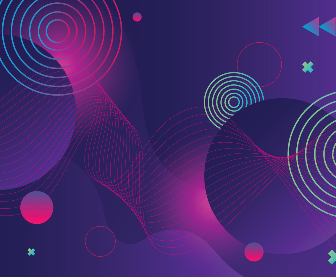 1136x936 Modern Purple Background With Dynamic Design Elements Vector Art & Graphics
