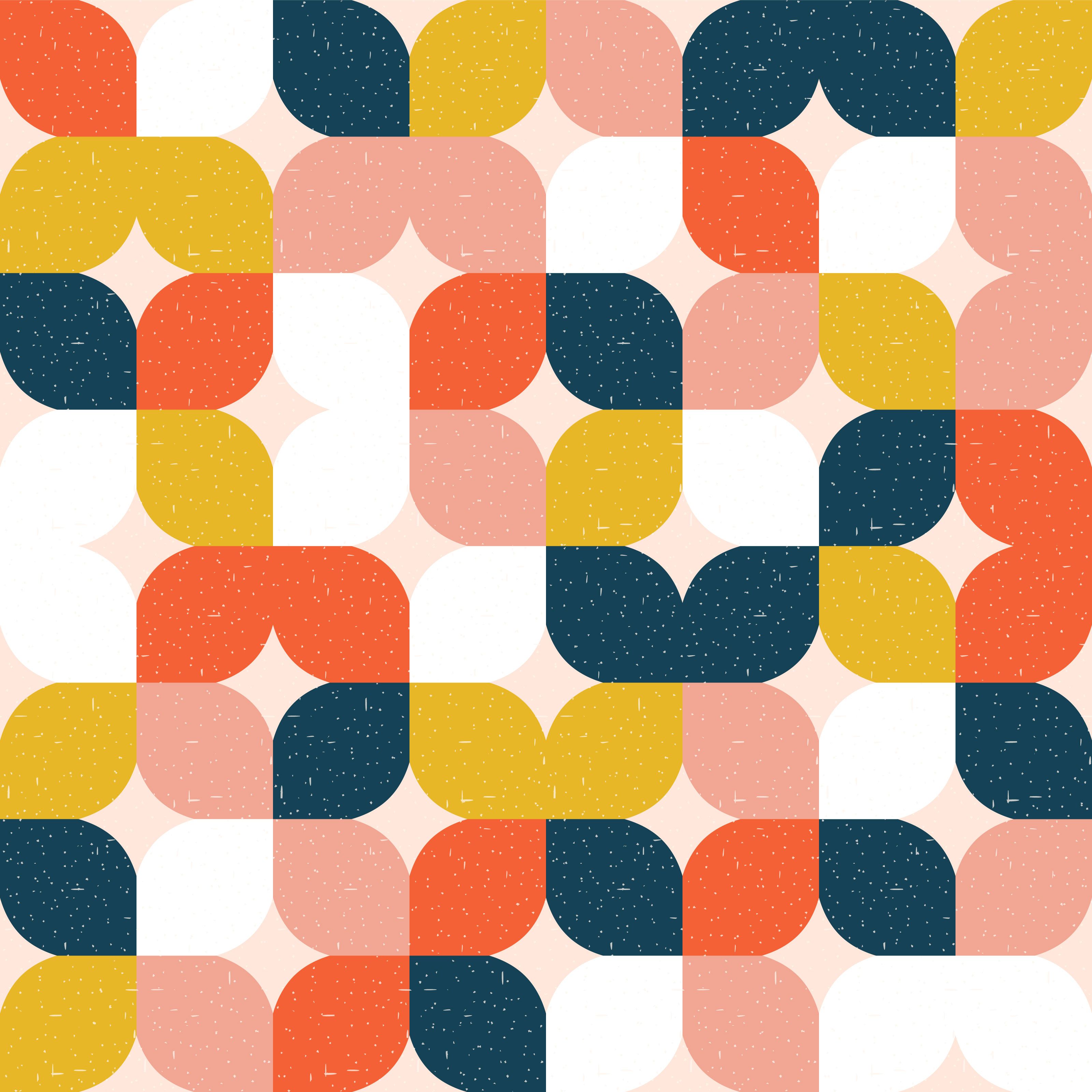 3200x3200 Colorful Mid Century Modern Abstract Pattern Wallpaper Your Way