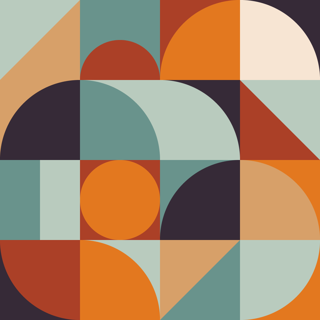 1080x1080 Mid Century Modern Abstract Geometric Peel and Stick Wallpaper