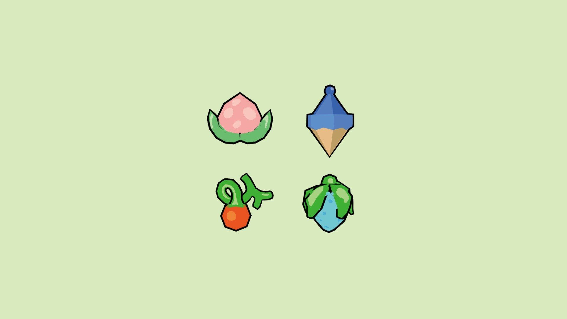 1920x1080 Pokémon Berries model by Ines Pereira [6964ba2]