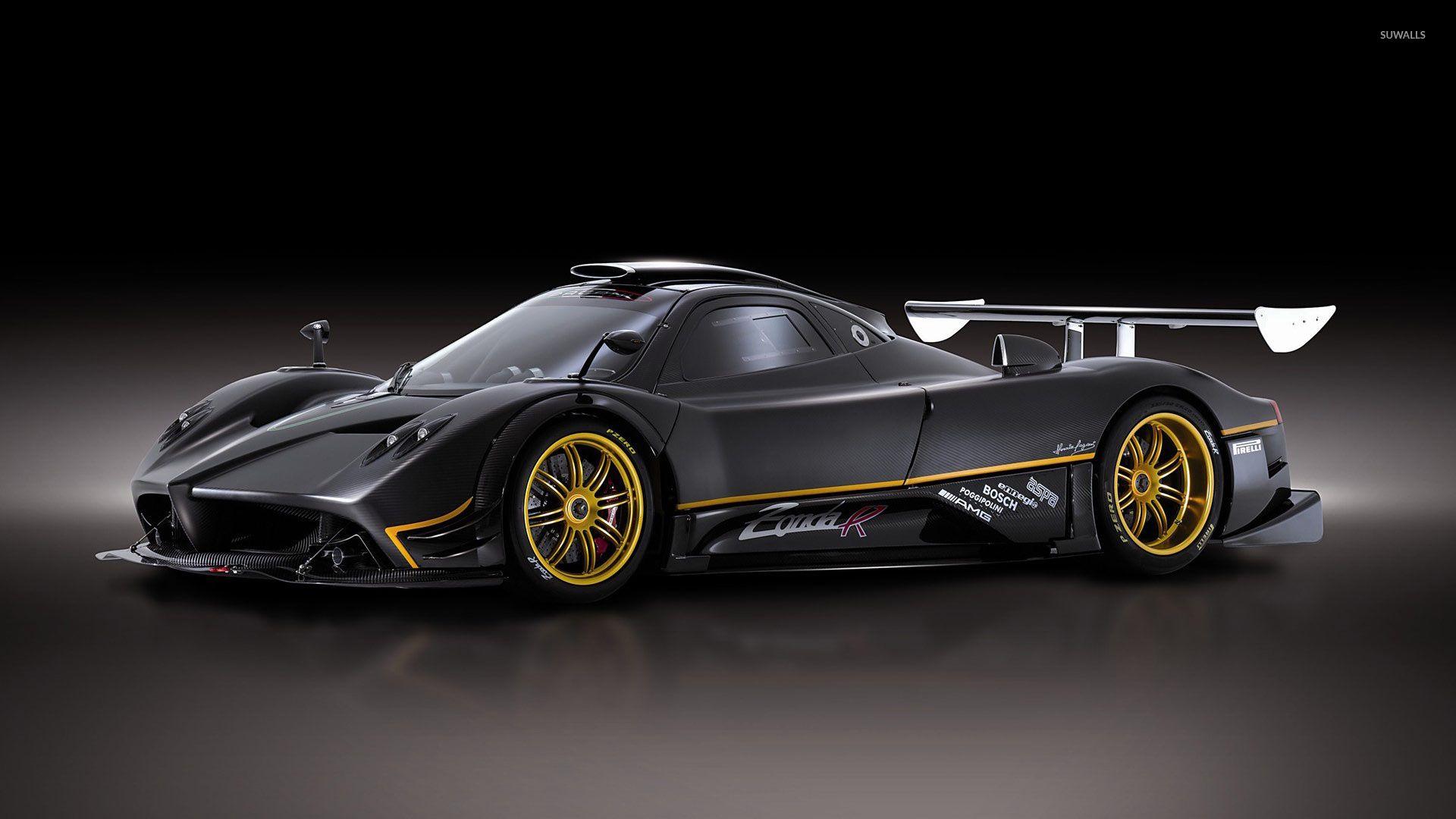 1920x1080 Black Pagani Zonda front side view wallpaper wallpaper