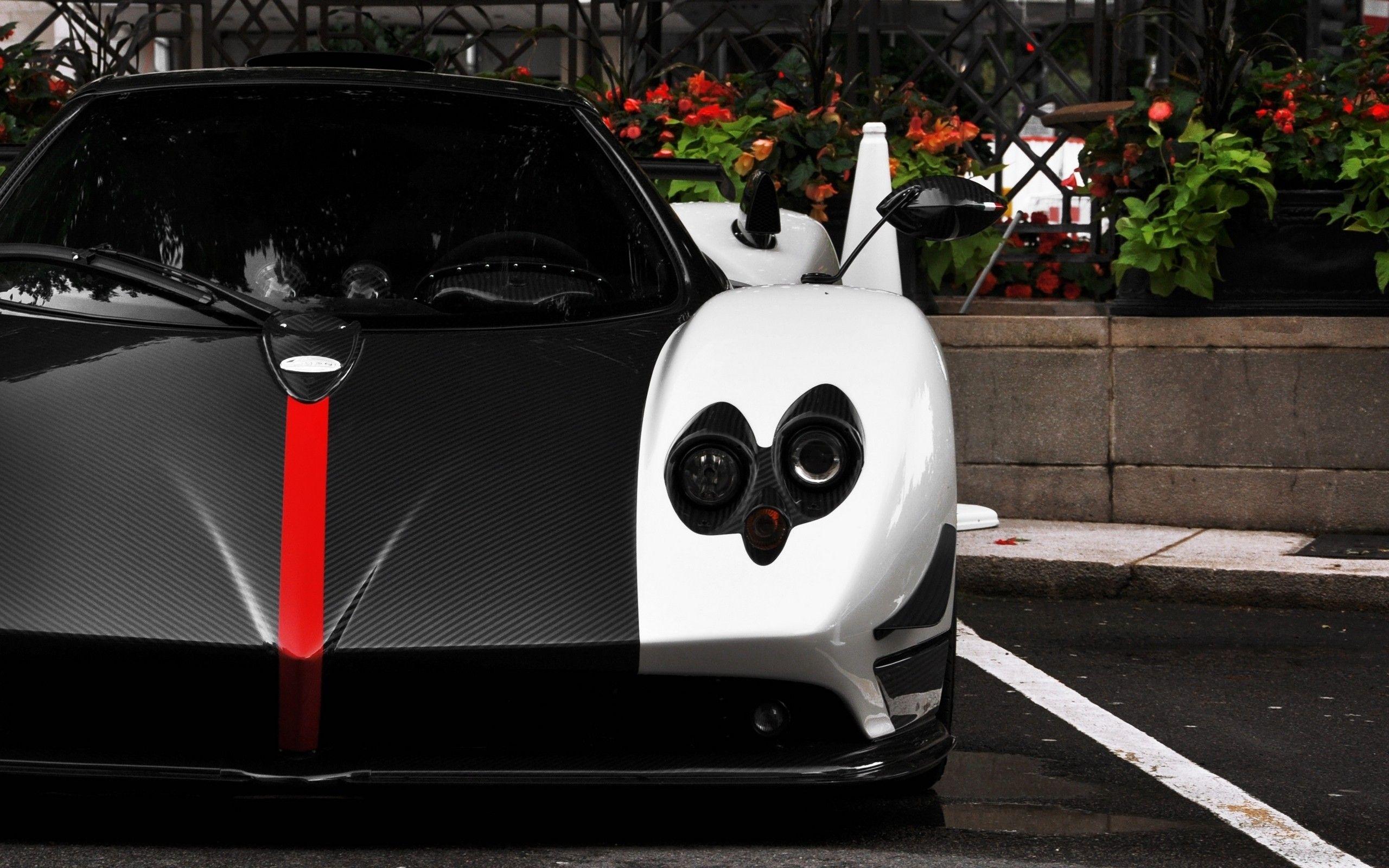 2560x1600 black, And, White, Pagani, Zonda Wallpaper HD / Desktop