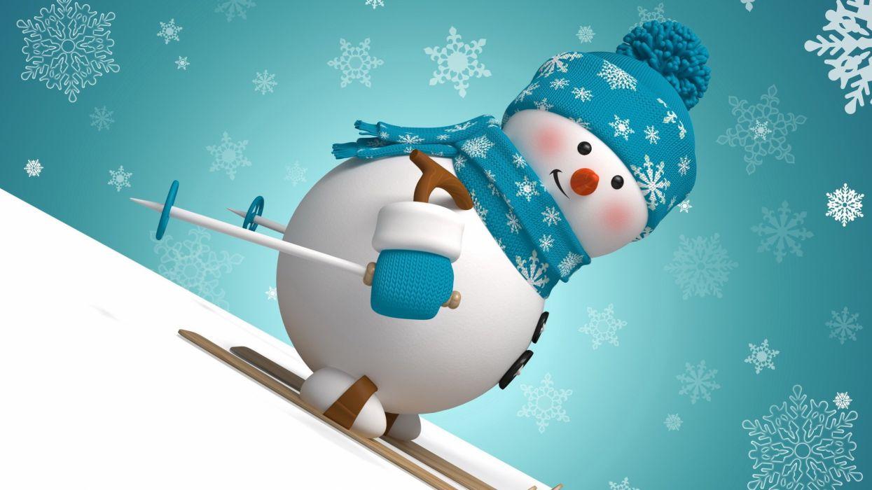 1245x700 Snow winter christmas new year snowman wallpaperx1440