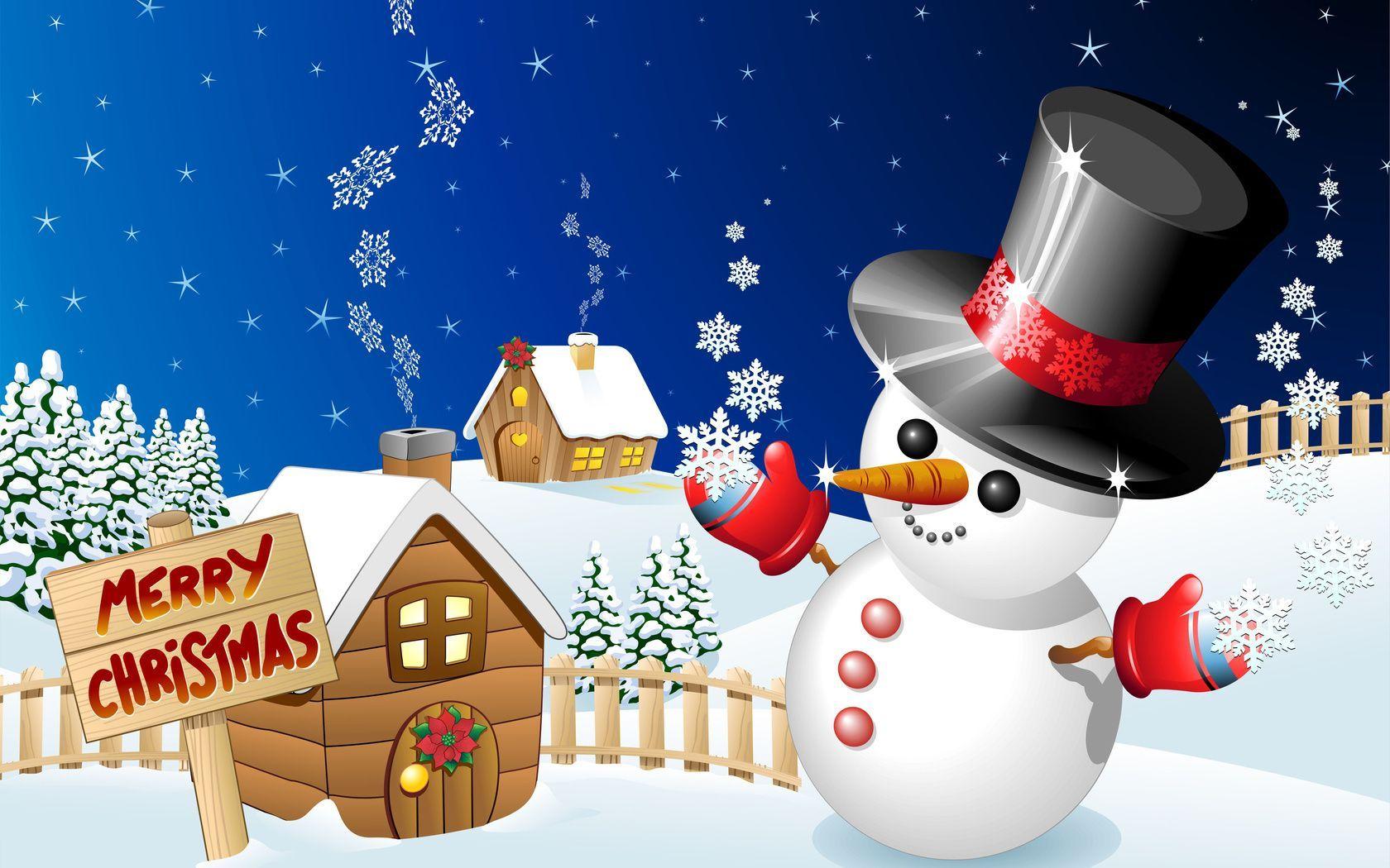 1680x1050 Snowman winter holiday schedule
