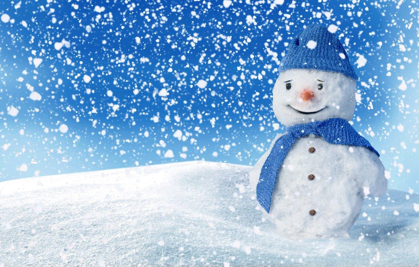 1332x850 Wallpaper winter, snow, snowman, happy, smile, winter, snow